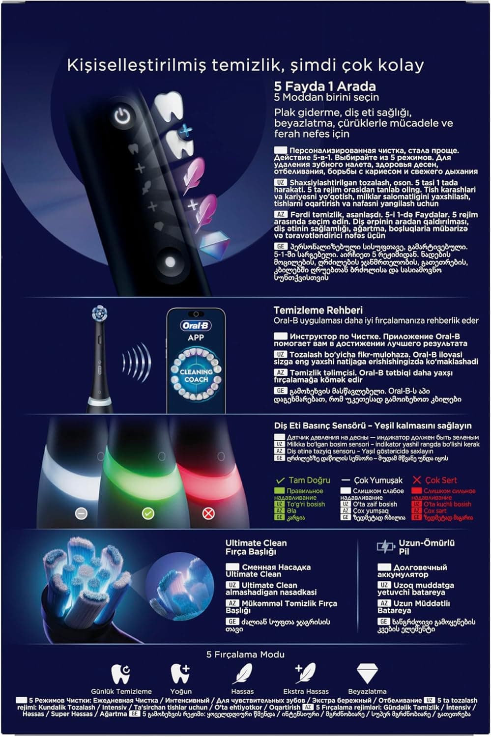 مسواک برقی Oral-B مشکی با فناوری هوش مصنوعی مدل iO 5 مسواک برقی Oral-B مشکی با فناوری هوش مصنوعی مدل iO 5