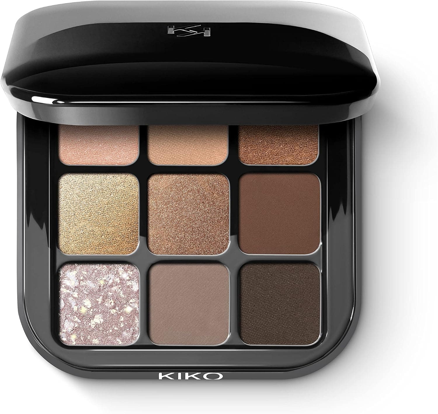 پالت سایه چشم Kiko Milano Glamour چندجلوه 9 رنگ تُنهای خاکی مدل 01 پالت سایه چشم Kiko Milano Glamour چندجلوه 9 رنگ تُنهای خاکی مدل 01