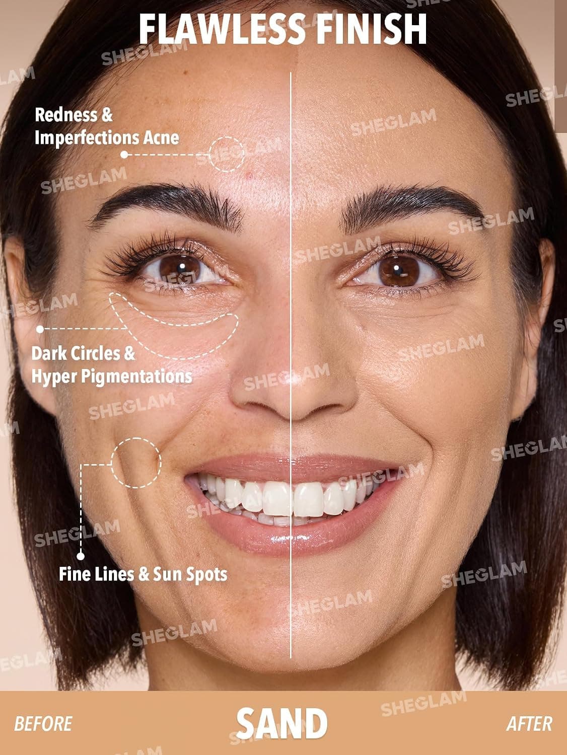 فاندیشن استیک SHEGLAM Skin Magnet پوشش بالا ماندگار برای انواع پوست رنگ شنی فاندیشن استیک SHEGLAM Skin Magnet پوشش بالا ماندگار برای انواع پوست رنگ شنی