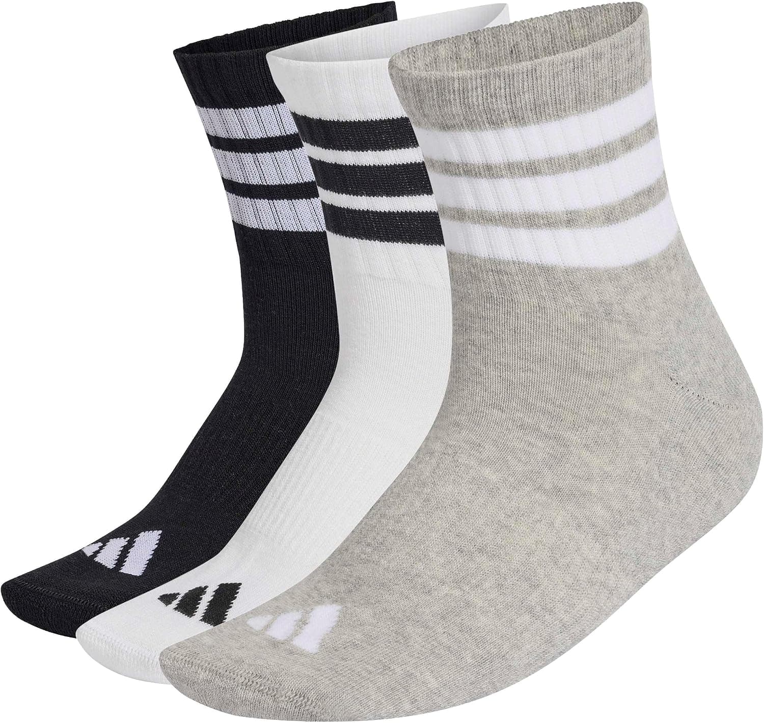 جوراب ورزشی یونیسکس بزرگسال adidas ساق میانی کوسندار 3 Stripes بسته 3 جفتی جوراب ورزشی یونیسکس بزرگسال adidas ساق میانی کوسندار 3 Stripes بسته 3 جفتی