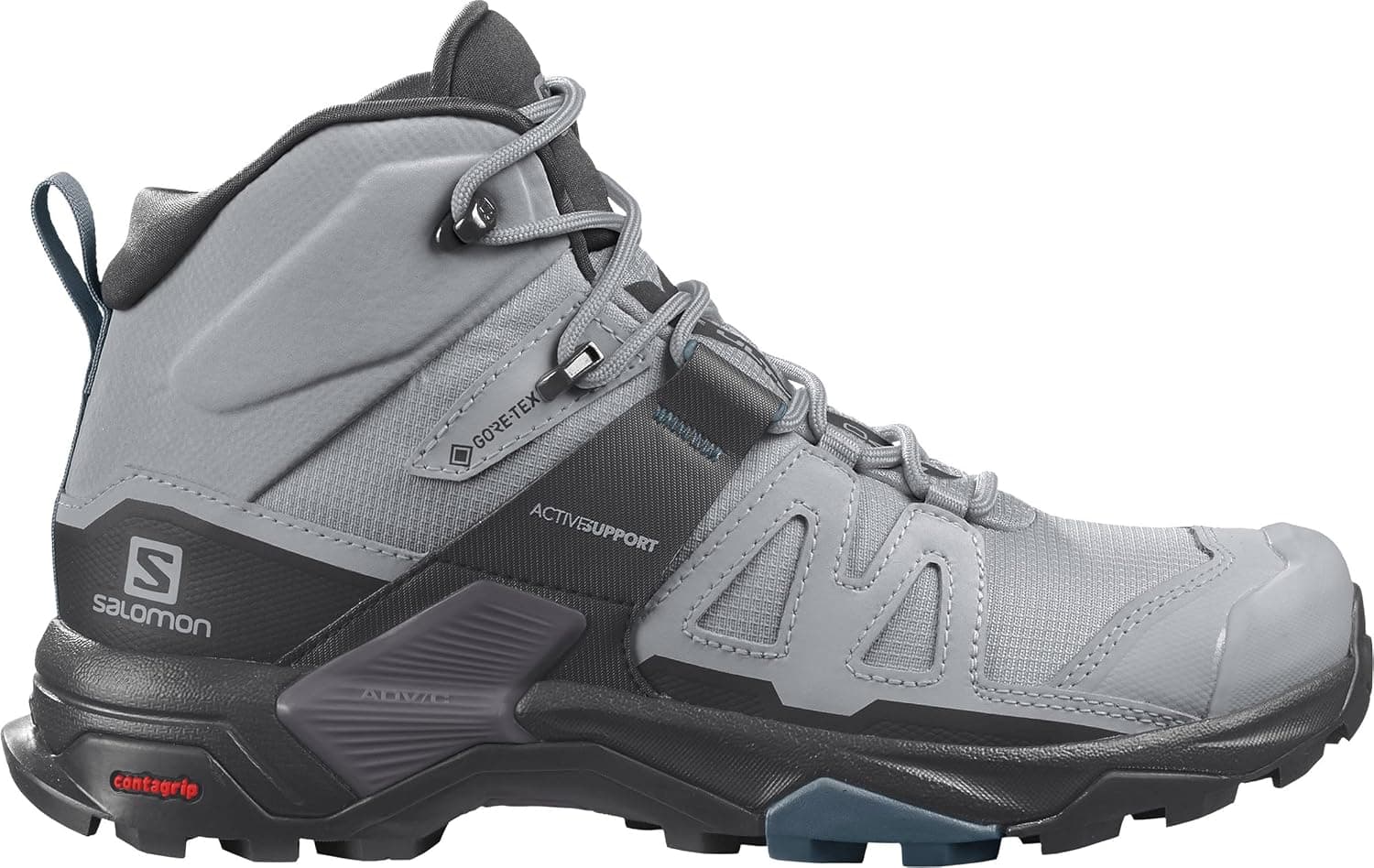 کفش اوتدور زنانه Salomon Gore-tex خاکستری مدل X Ultra 4 Mid L41624900 کفش اوتدور زنانه Salomon Gore-tex خاکستری مدل X Ultra 4 Mid L41624900