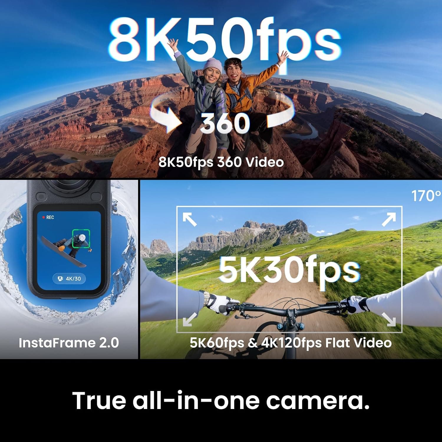 دوربین 360 درجه Insta360 مشکی 8K با سنسورهای 1/1.1'' و بسته لوازم ضروری مدل X6 دوربین 360 درجه Insta360 مشکی 8K با سنسورهای 1/1.1'' و بسته لوازم ضروری مدل X6