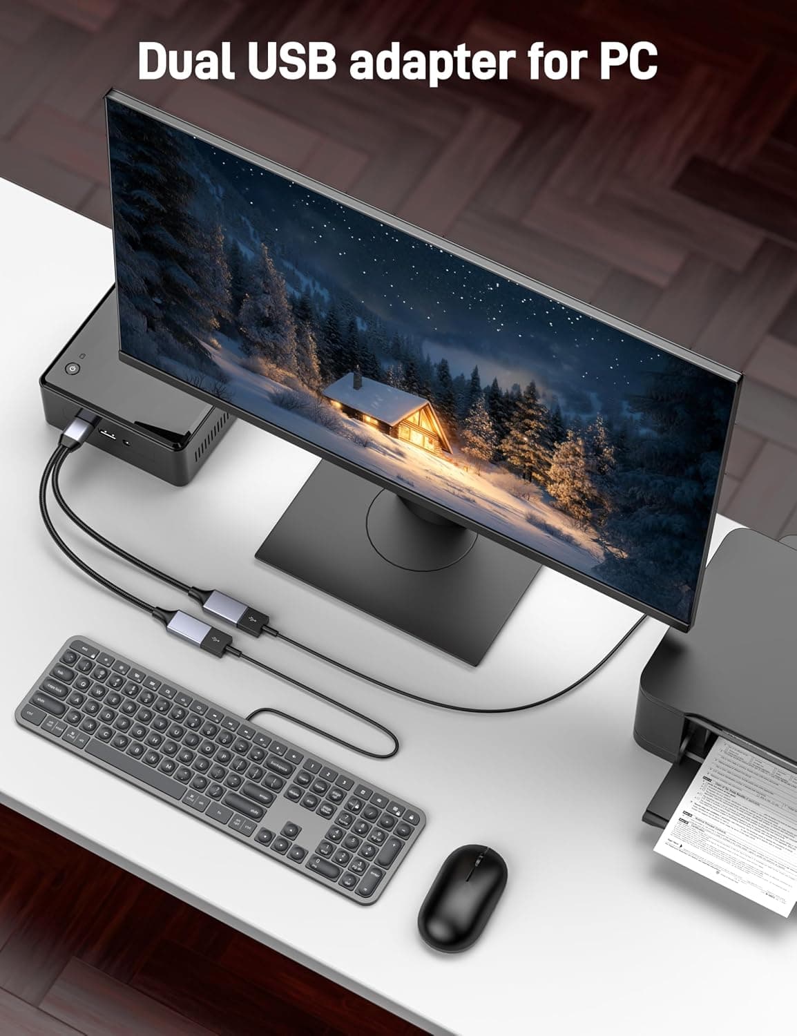 اسپلیتر USB یک به دو KAYQINHO کابل نر به دو ماده اسپلیتر USB یک به دو KAYQINHO کابل نر به دو ماده