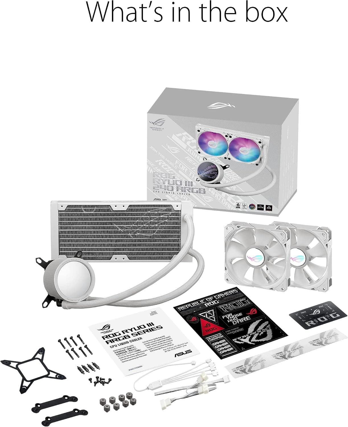 خنککننده مایع پردازنده ASUS ROG Ryuo III 240 ARGB White Edition خنککننده مایع پردازنده ASUS ROG Ryuo III 240 ARGB White Edition