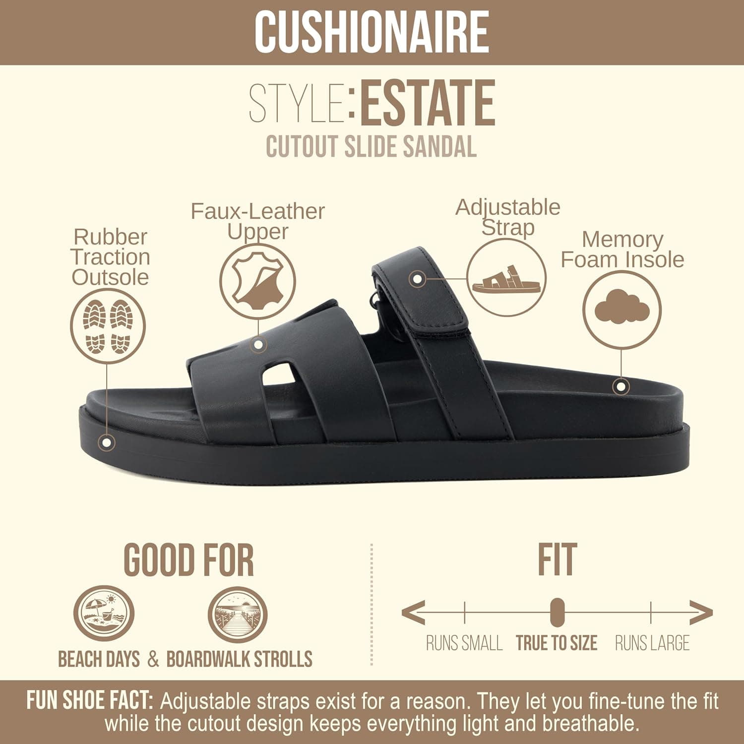 صندل اسلاید زنانه CUSHIONAIRE Estate صندل اسلاید زنانه CUSHIONAIRE Estate
