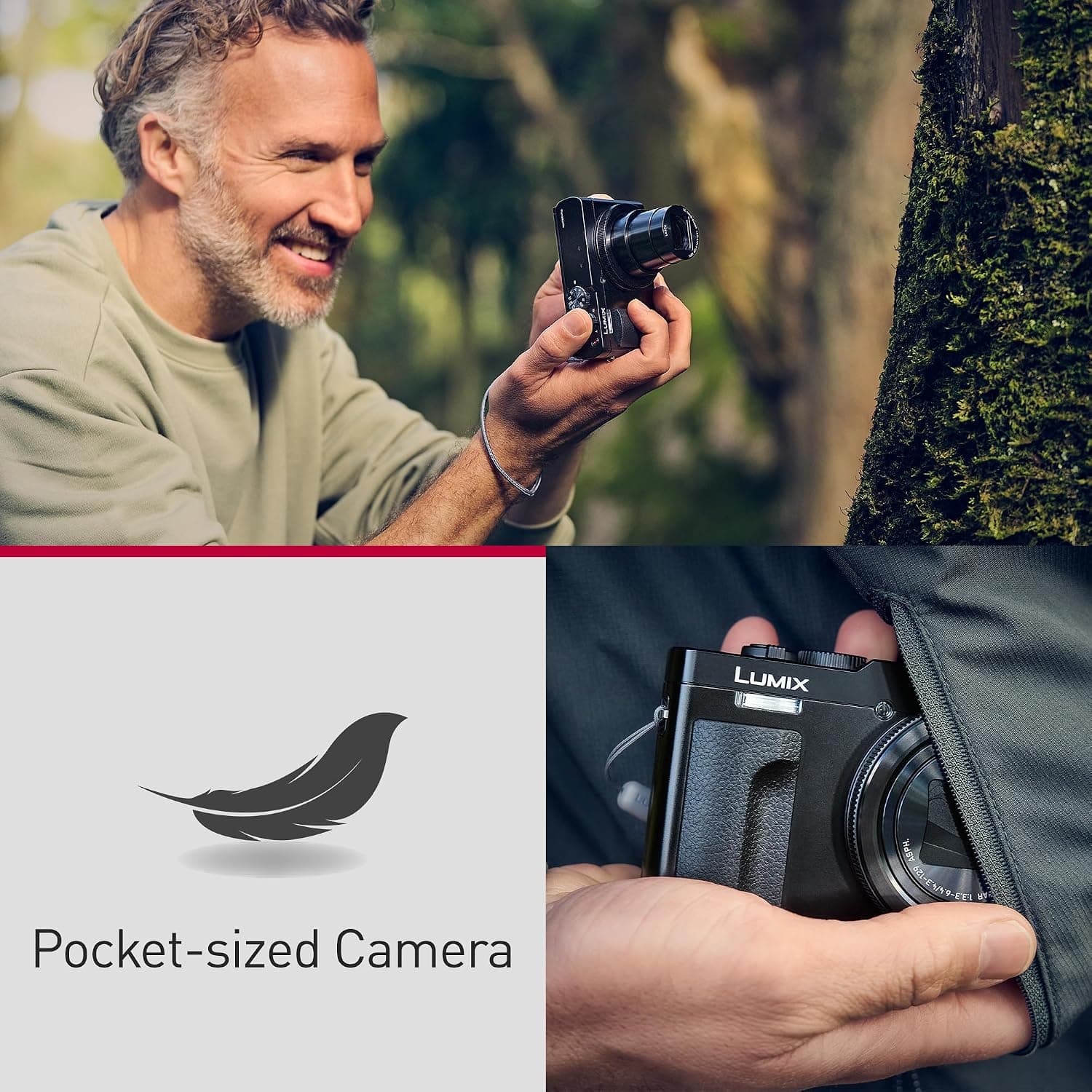 دوربین کامپکت سفری Panasonic LUMIX مدل DC-TZ99E-S با لنز Leica DC، زوم 30x، 20,3 MP، فیلمبرداری 4K 30p، نمایشگر تاشو 3 اینچی، نقرهای دوربین کامپکت سفری Panasonic LUMIX مدل DC-TZ99E-S با لنز Leica DC، زوم 30x، 20,3 MP، فیلمبرداری 4K 30p، نمایشگر تاشو 3 اینچی، نقرهای