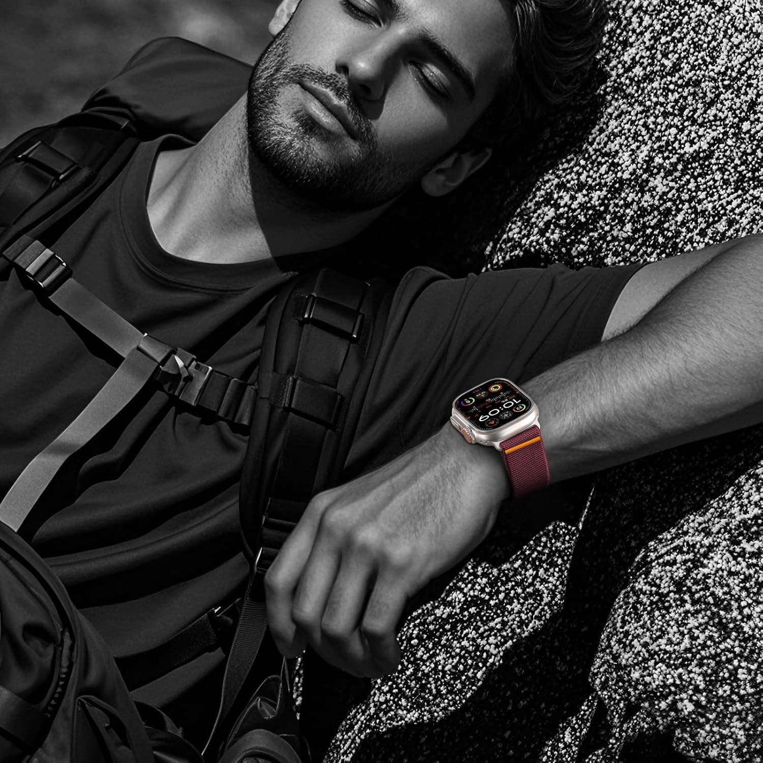 بند ساعت اپل واچ DMVEIMAL نایلونی Solo Loop کشسان سگک پاراشوت 38-49mm بند ساعت اپل واچ DMVEIMAL نایلونی Solo Loop کشسان سگک پاراشوت 38-49mm