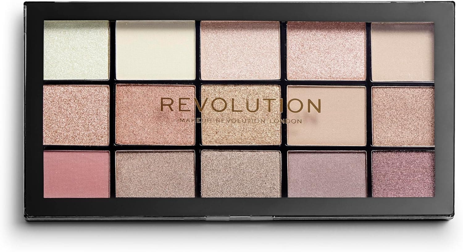 پالت سایه چشم Revolution Beauty London مدل Reloaded ۱۵ رنگ مات و شیمری 16.5g پالت سایه چشم Revolution Beauty London مدل Reloaded ۱۵ رنگ مات و شیمری 16.5g