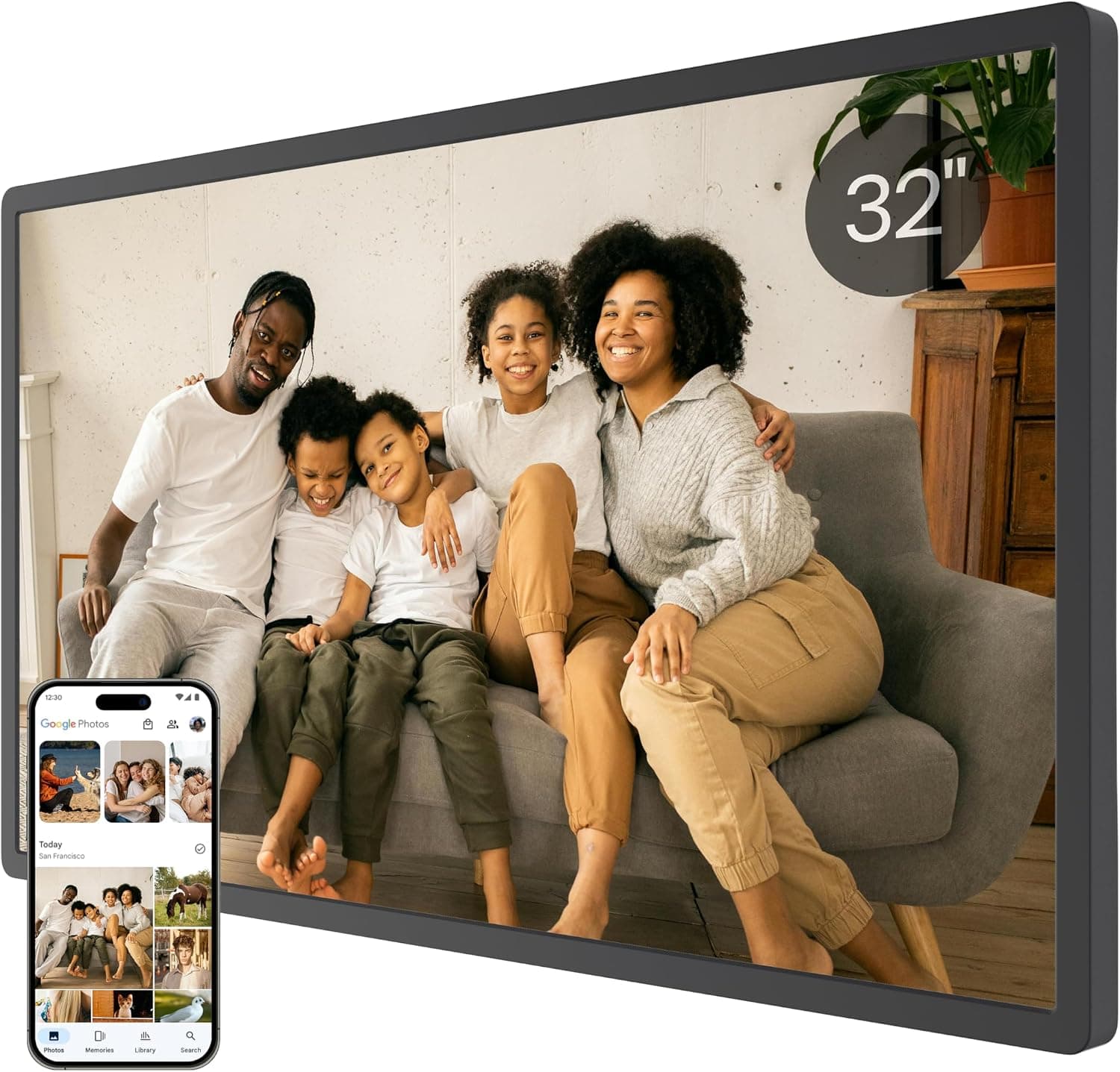 قاب عکس دیجیتال Cozyla 32 اینچ با صفحه نمایش بزرگ بدون اشتراک قاب عکس دیجیتال Cozyla 32 اینچ با صفحه نمایش بزرگ بدون اشتراک