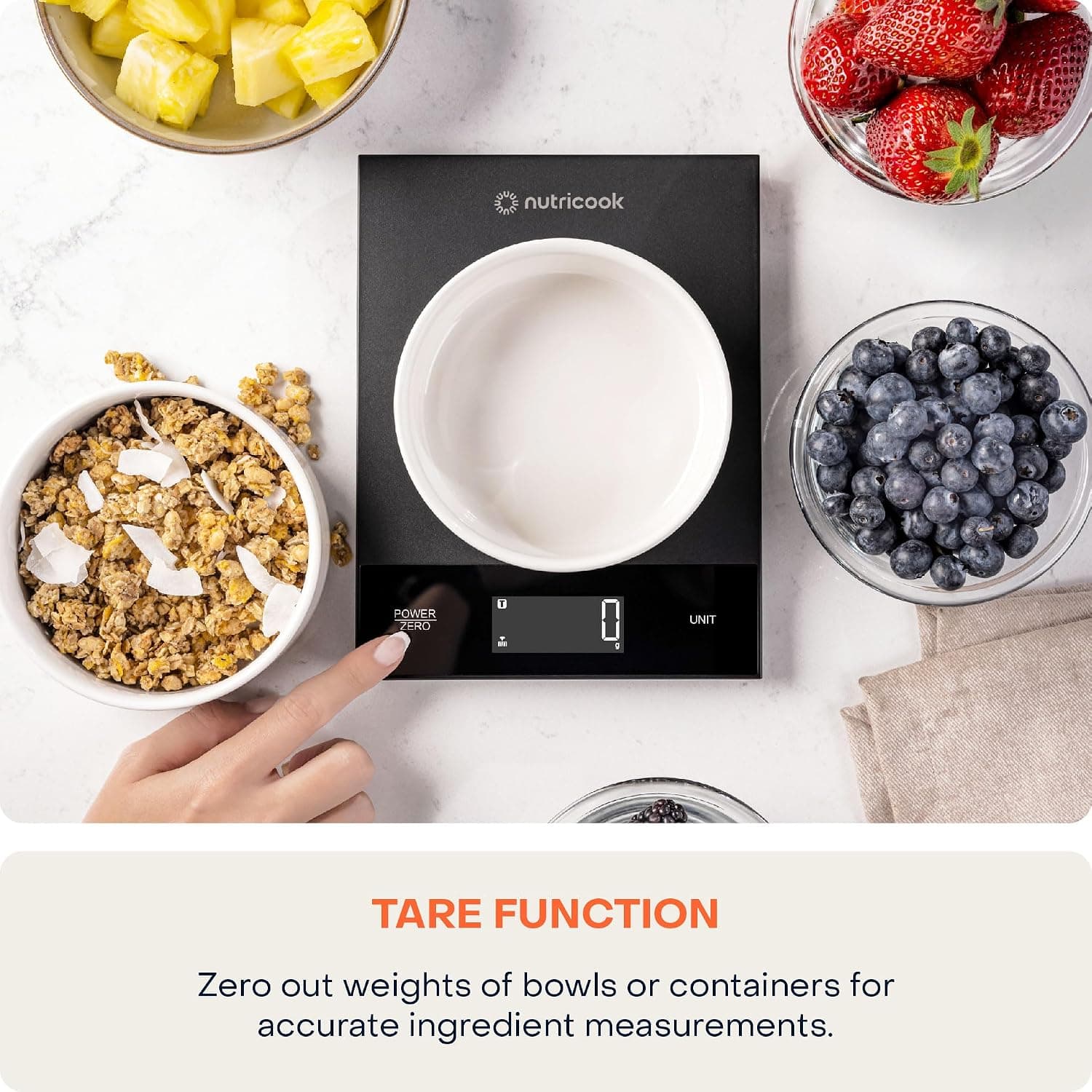 ترازو آشپزخانه دیجیتال Nutricook با ظرفیت 11lb و دقت 1g ترازو آشپزخانه دیجیتال Nutricook با ظرفیت 11lb و دقت 1g