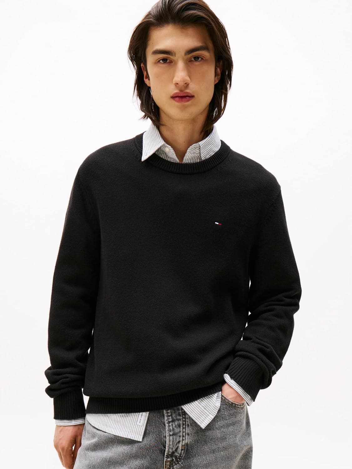 سوئیشرت مردانه Tommy Jeans اسلیم مدل TJM SLIM ESS SWEATER EXT سوئیشرت مردانه Tommy Jeans اسلیم مدل TJM SLIM ESS SWEATER EXT