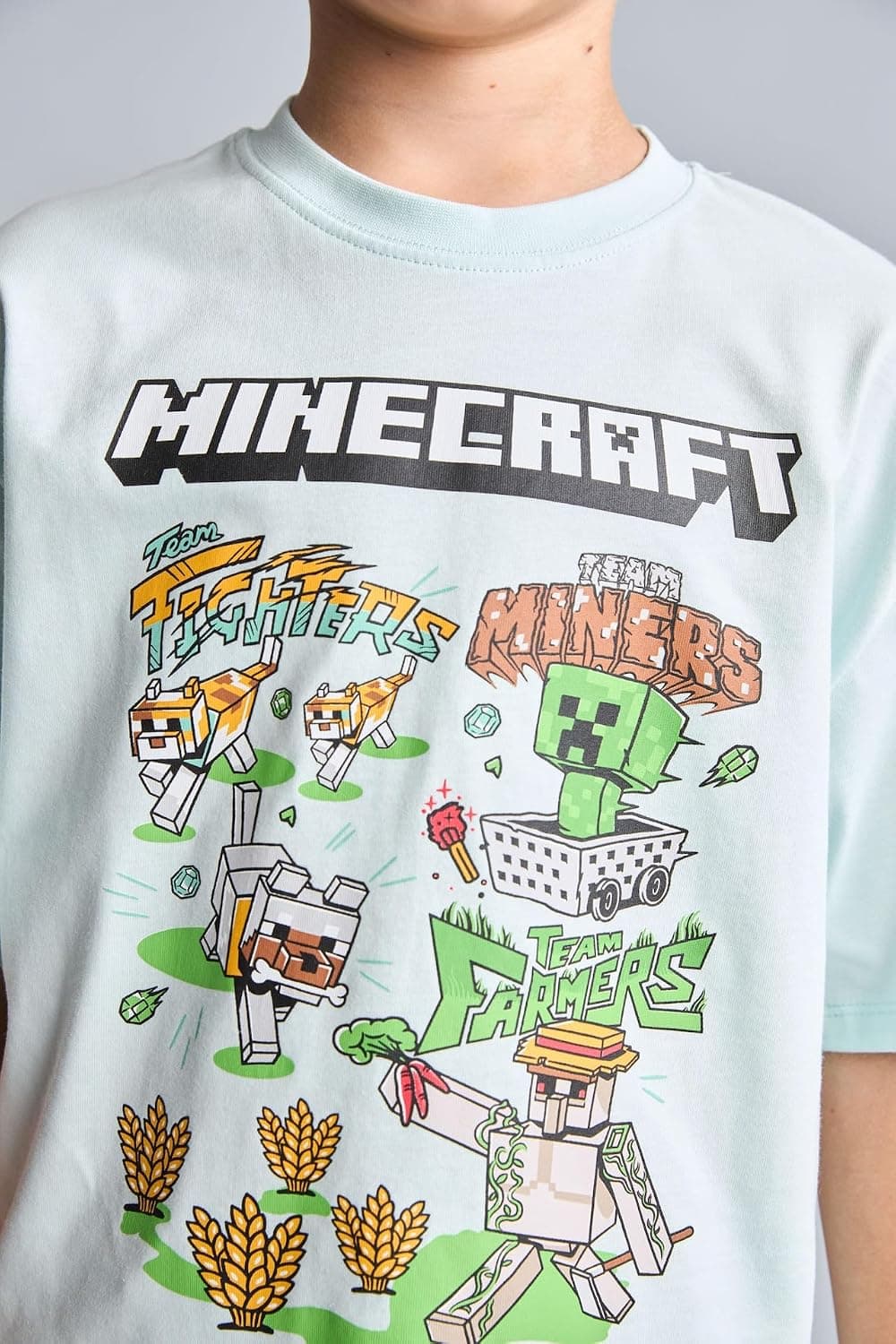تیشرت پسرانه DeFacto نخی فیت معمولی Minecraft لایسنسدار سبز نعنایی مدل H5796A826AU تیشرت پسرانه DeFacto نخی فیت معمولی Minecraft لایسنسدار سبز نعنایی مدل H5796A826AU