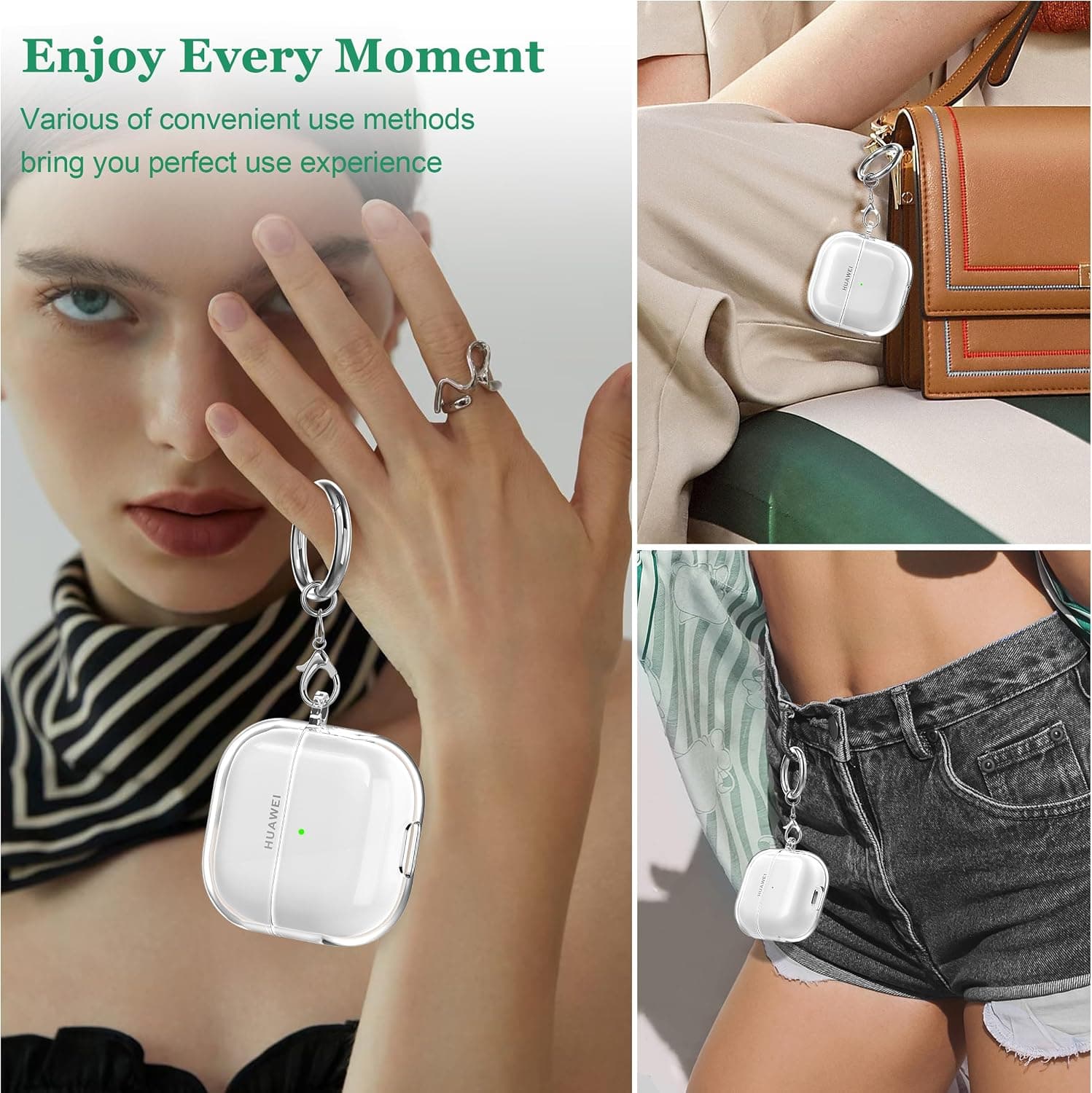 قاب محافظ ضد ضربه سفید شفاف R-fun مدل HUAWEI FreeClip 2 همراه کیت تمیزکننده قاب محافظ ضد ضربه سفید شفاف R-fun مدل HUAWEI FreeClip 2 همراه کیت تمیزکننده