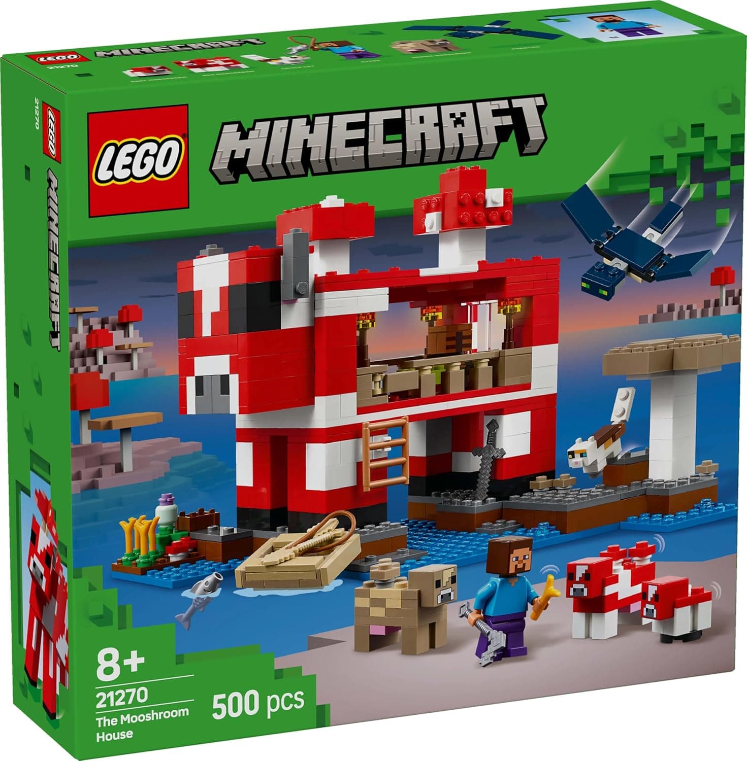 لگو Minecraft The Mooshroom House مدل 21270 لگو Minecraft The Mooshroom House مدل 21270