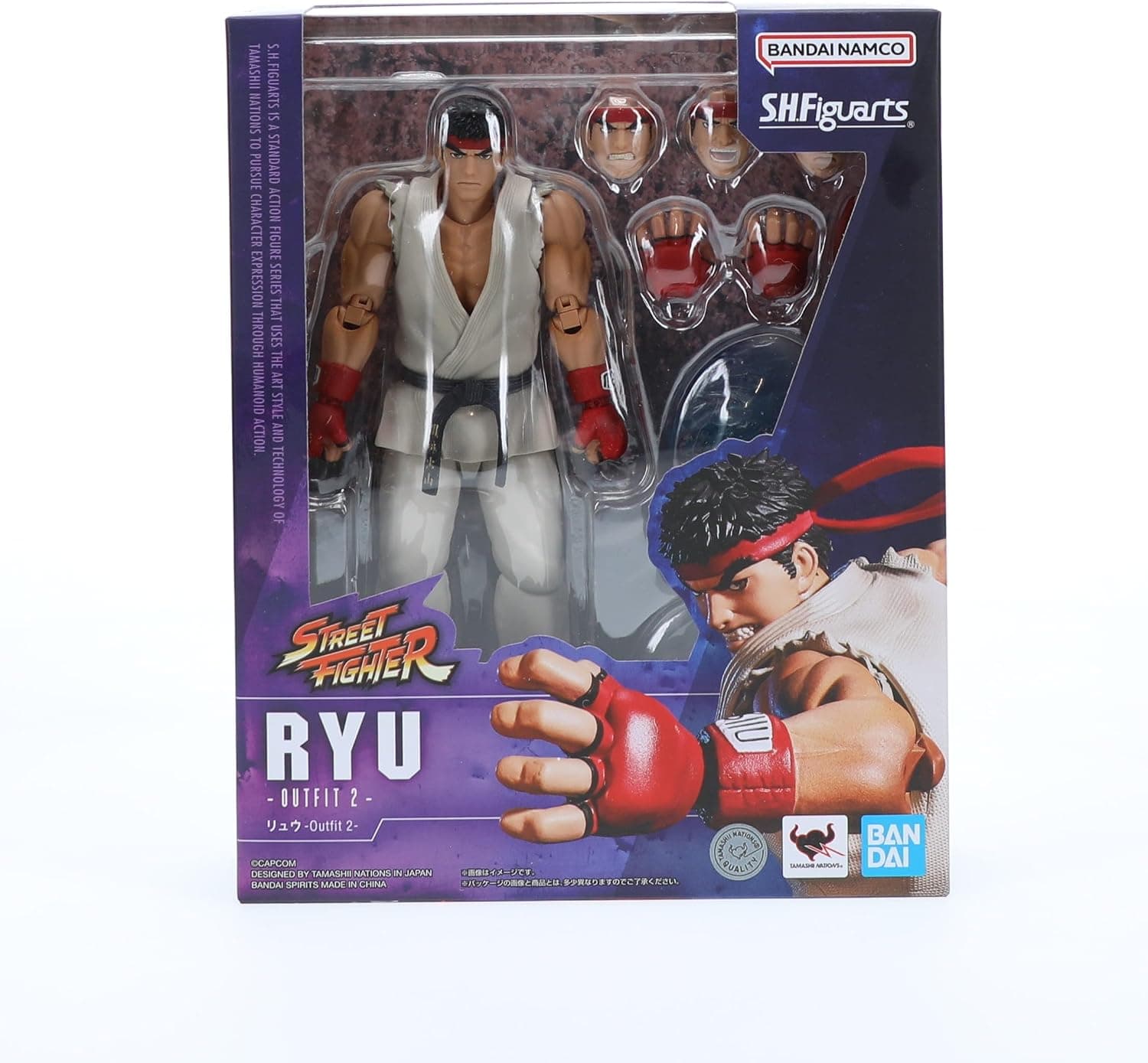 فیگور اکشن Ryu از Street Fighter برند TAMASHII NATIONS با لباس Outfit 2 سری S.H.Figuarts فیگور اکشن Ryu از Street Fighter برند TAMASHII NATIONS با لباس Outfit 2 سری S.H.Figuarts