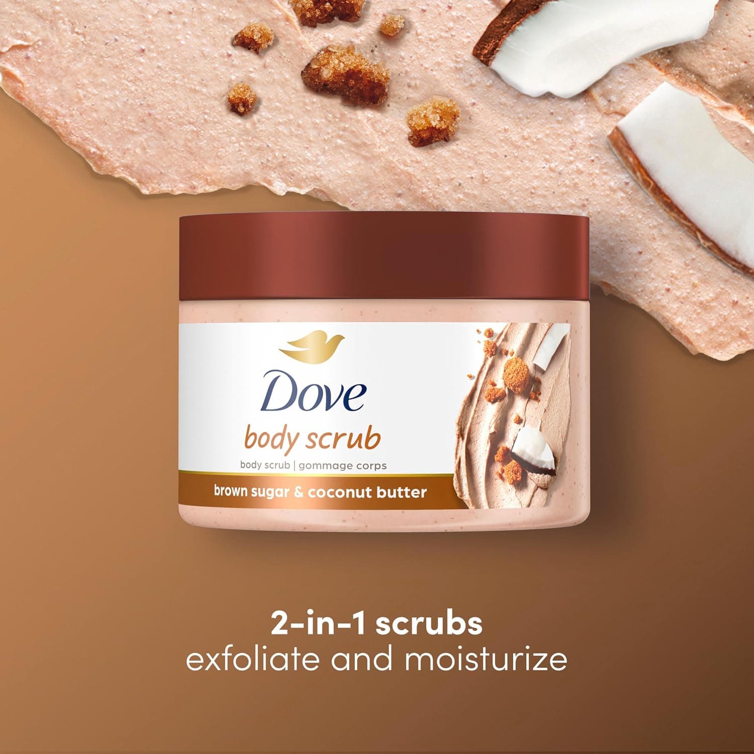 اسکراب بدن Dove با شکر قهوهای و کره نارگیل 10.5 oz اسکراب بدن Dove با شکر قهوهای و کره نارگیل 10.5 oz