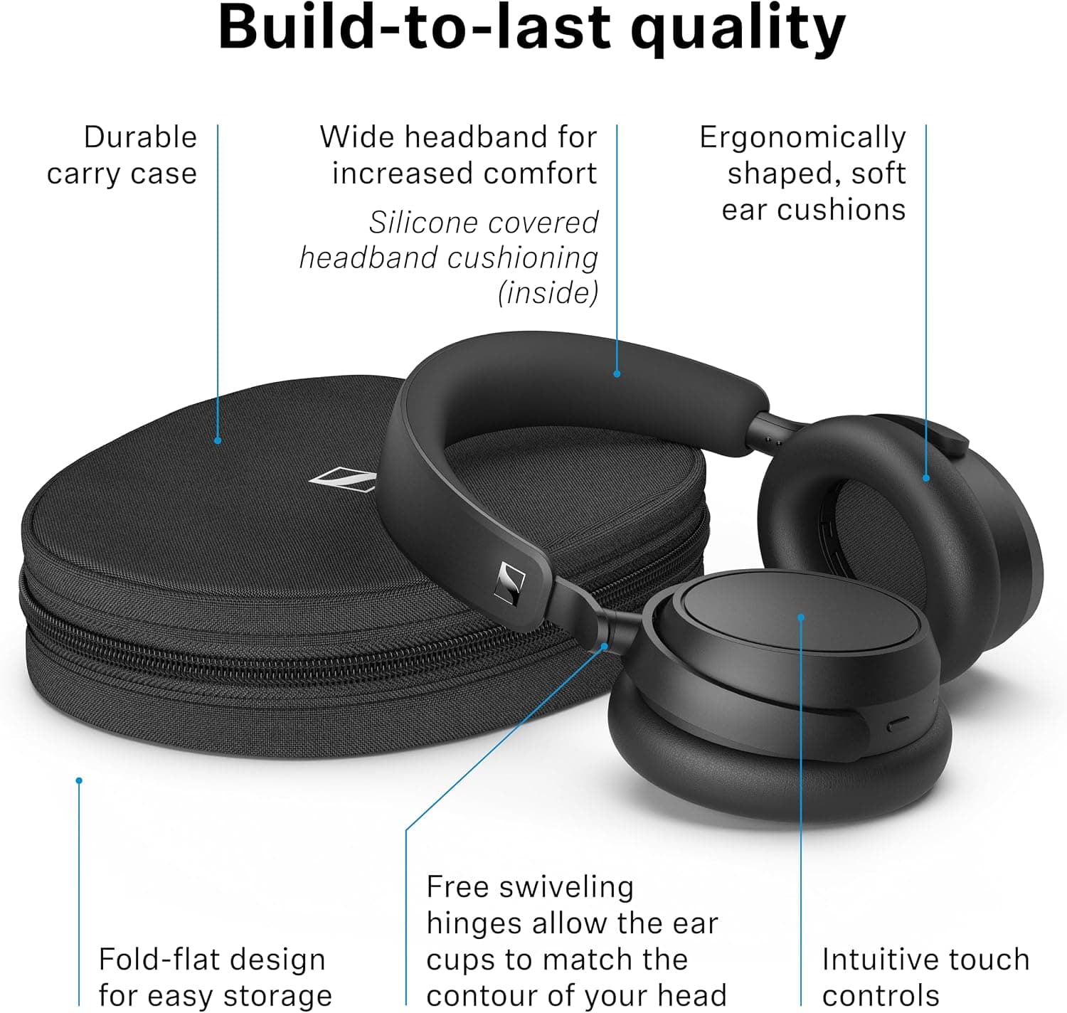 هدفون بیسیم Sennheiser ACCENTUM Plus مشکی با حذف نویز هیبریدی تطبیقی هدفون بیسیم Sennheiser ACCENTUM Plus مشکی با حذف نویز هیبریدی تطبیقی