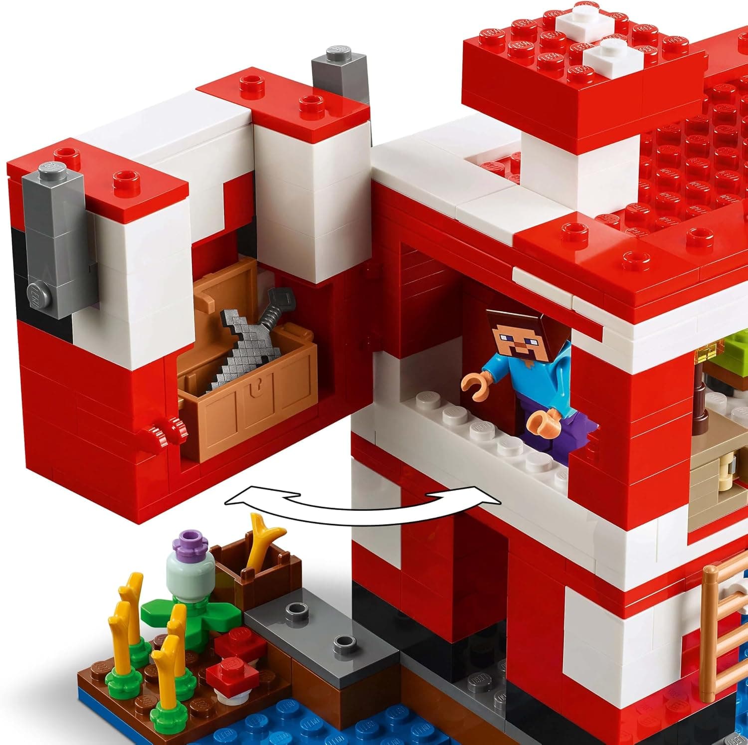 لگو Minecraft The Mooshroom House مدل 21270 لگو Minecraft The Mooshroom House مدل 21270