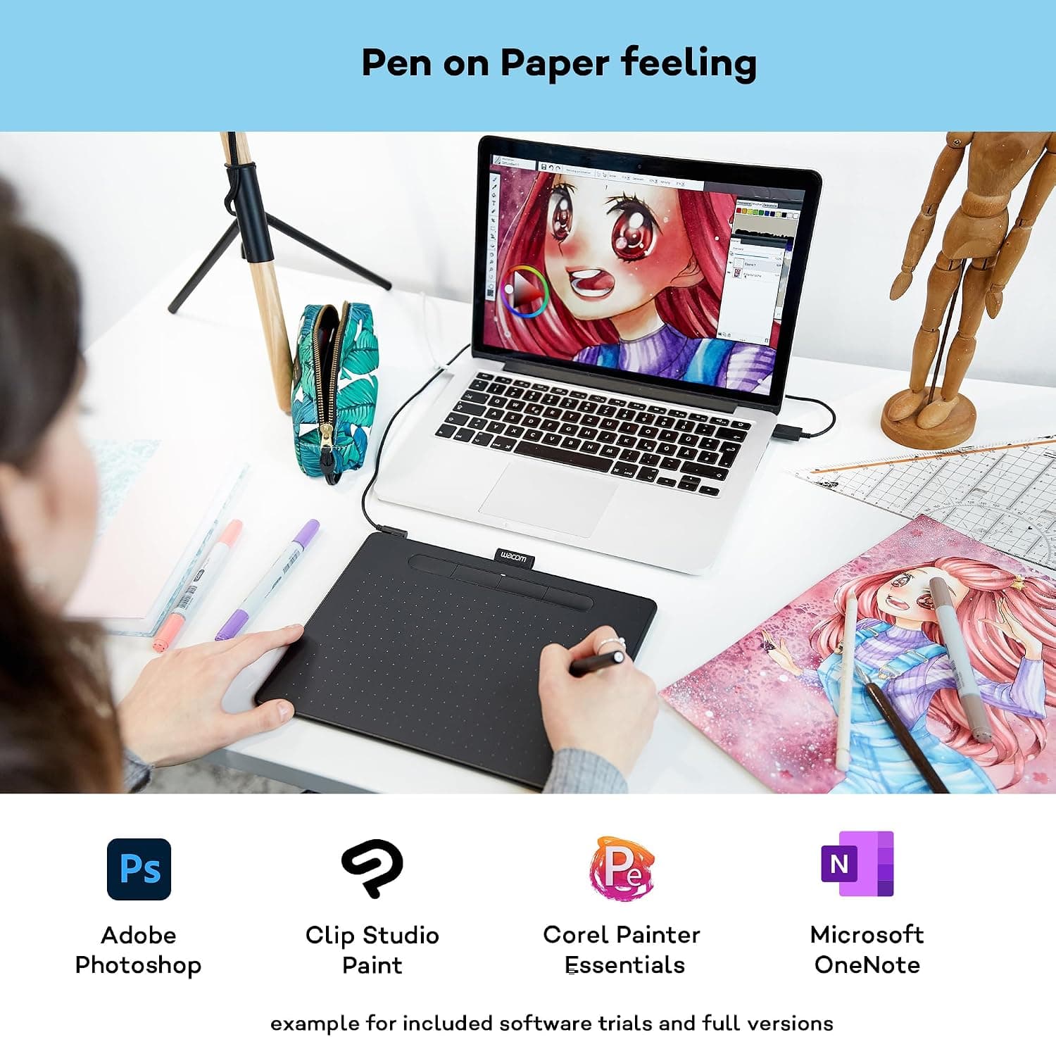 تبلت طراحی Wacom مدل Intuos Medium با قلم حساس به فشار مشکی تبلت طراحی Wacom مدل Intuos Medium با قلم حساس به فشار مشکی