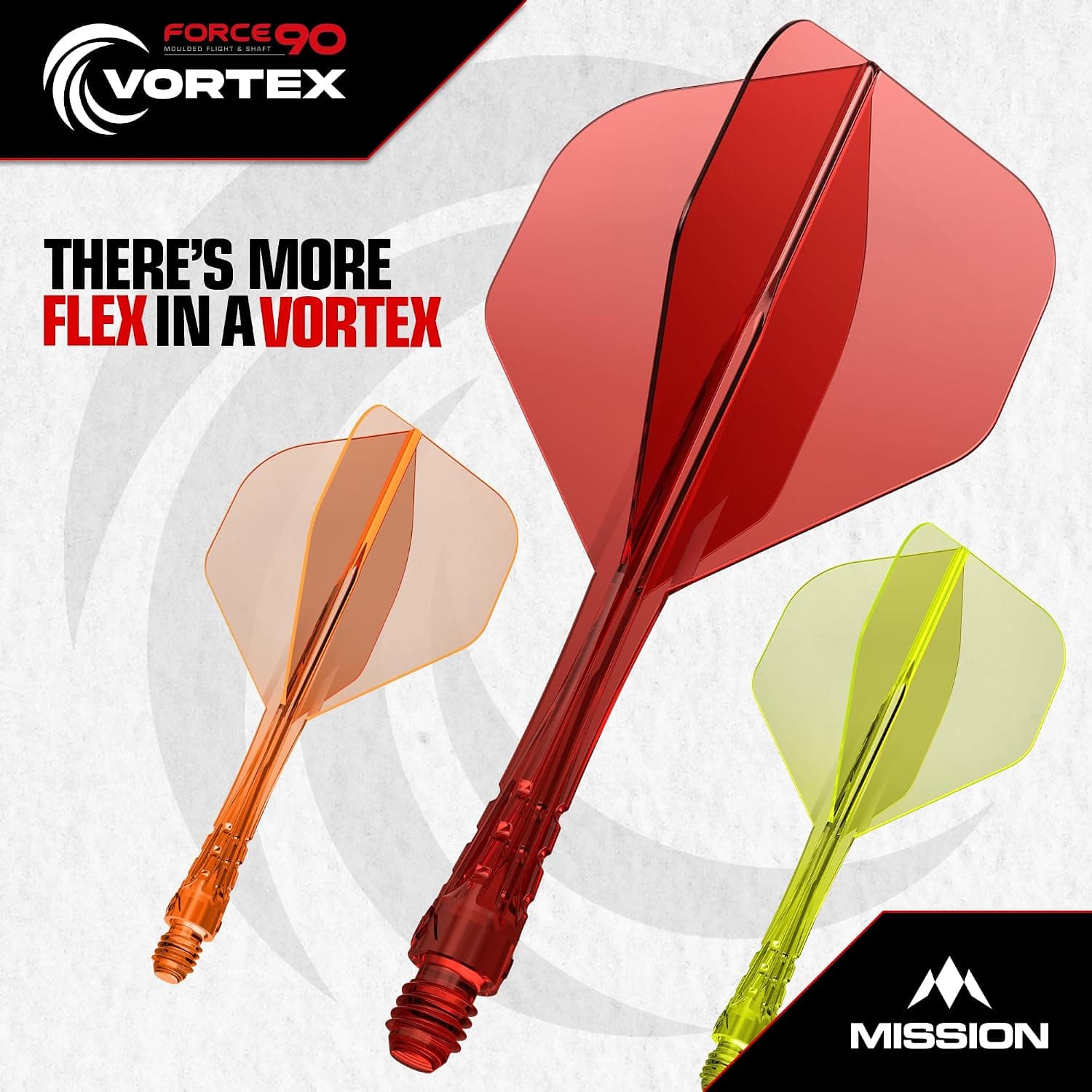 سیستم پره و شفت یکپارچه دارت Mission Darts قالبگیری دقیق مدل Force 90 Vortex سیستم پره و شفت یکپارچه دارت Mission Darts قالبگیری دقیق مدل Force 90 Vortex