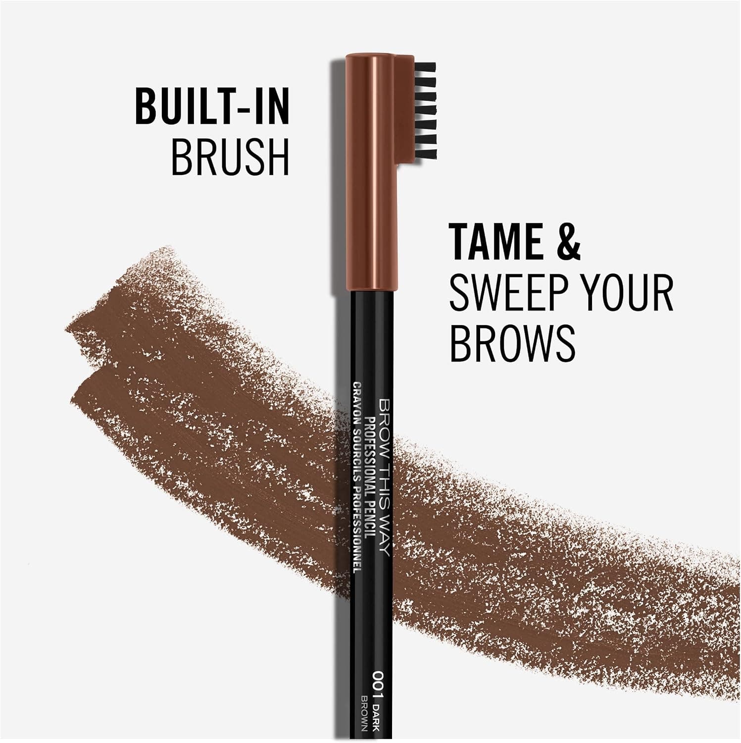 مداد ابرو Rimmel با برس، قهوهای تیره 01، 1.4 gm مداد ابرو Rimmel با برس، قهوهای تیره 01، 1.4 gm