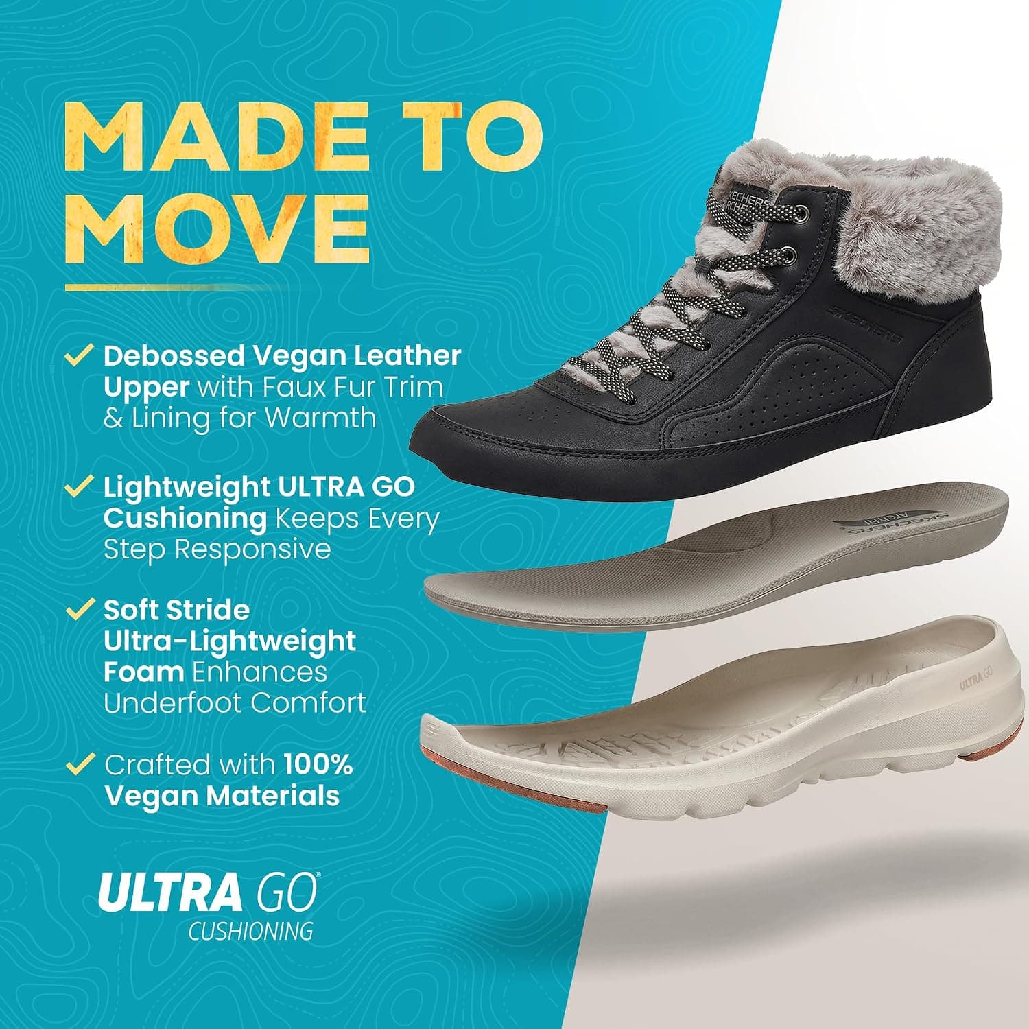 نیمبوت کتانی زنانه Skechers مدل On-The-go Glacial Ultra نیمبوت کتانی زنانه Skechers مدل On-The-go Glacial Ultra