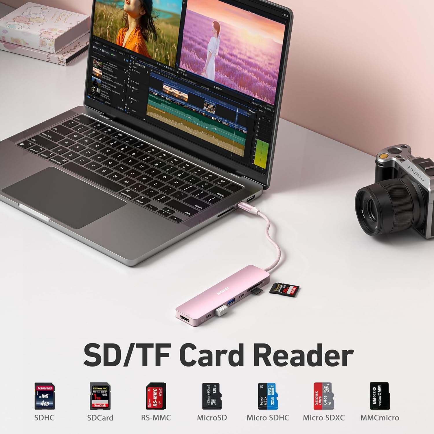 هاب USB-C BENFEI 7-in-1 با HDMI 4K@60Hz، شارژ 100 وات و کارتخوان SD/TF هاب USB-C BENFEI 7-in-1 با HDMI 4K@60Hz، شارژ 100 وات و کارتخوان SD/TF