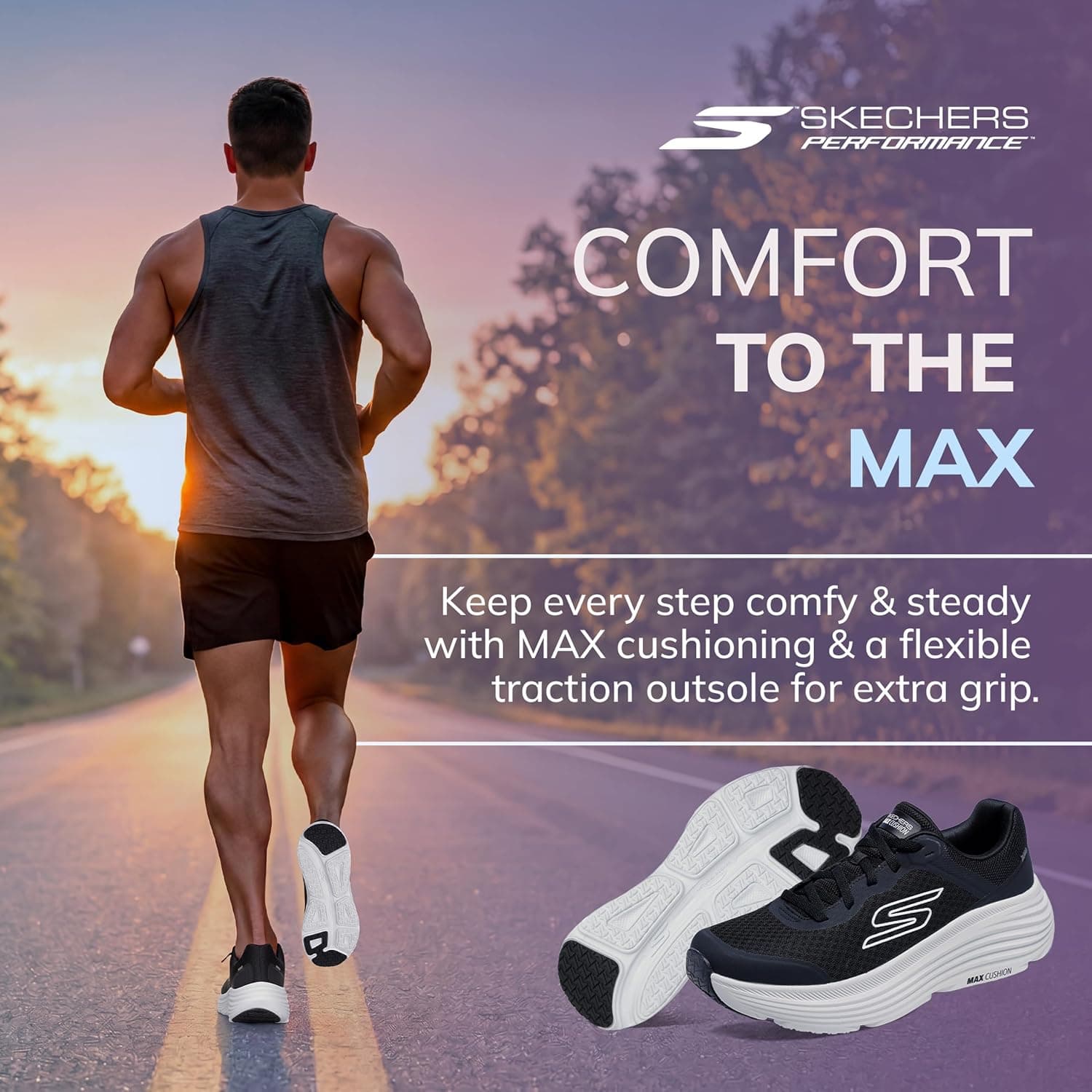 کفش اسنیکر مردانه Skechers Max Cushioning مدل Endeavour کفش اسنیکر مردانه Skechers Max Cushioning مدل Endeavour