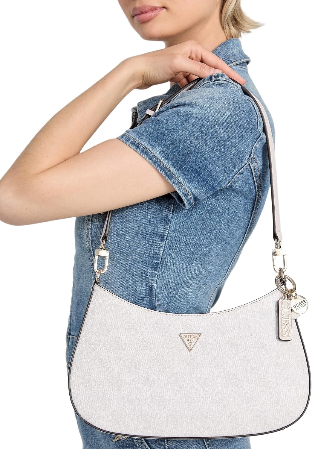 کیف دوشی زنانه GUESS زیپدار مدل Noelle کیف دوشی زنانه GUESS زیپدار مدل Noelle