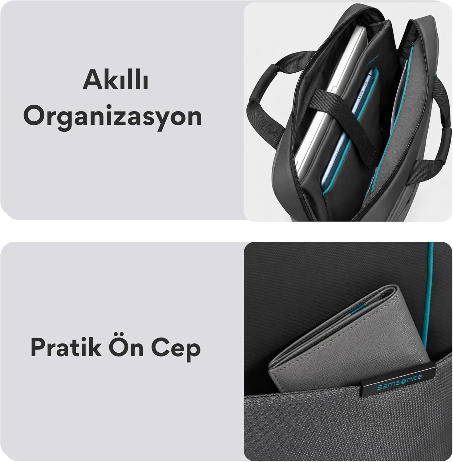 کیف لپتاپ Samsonite Qibyte ۱۷.۳ اینچی آنتراسیت کیف لپتاپ Samsonite Qibyte ۱۷.۳ اینچی آنتراسیت