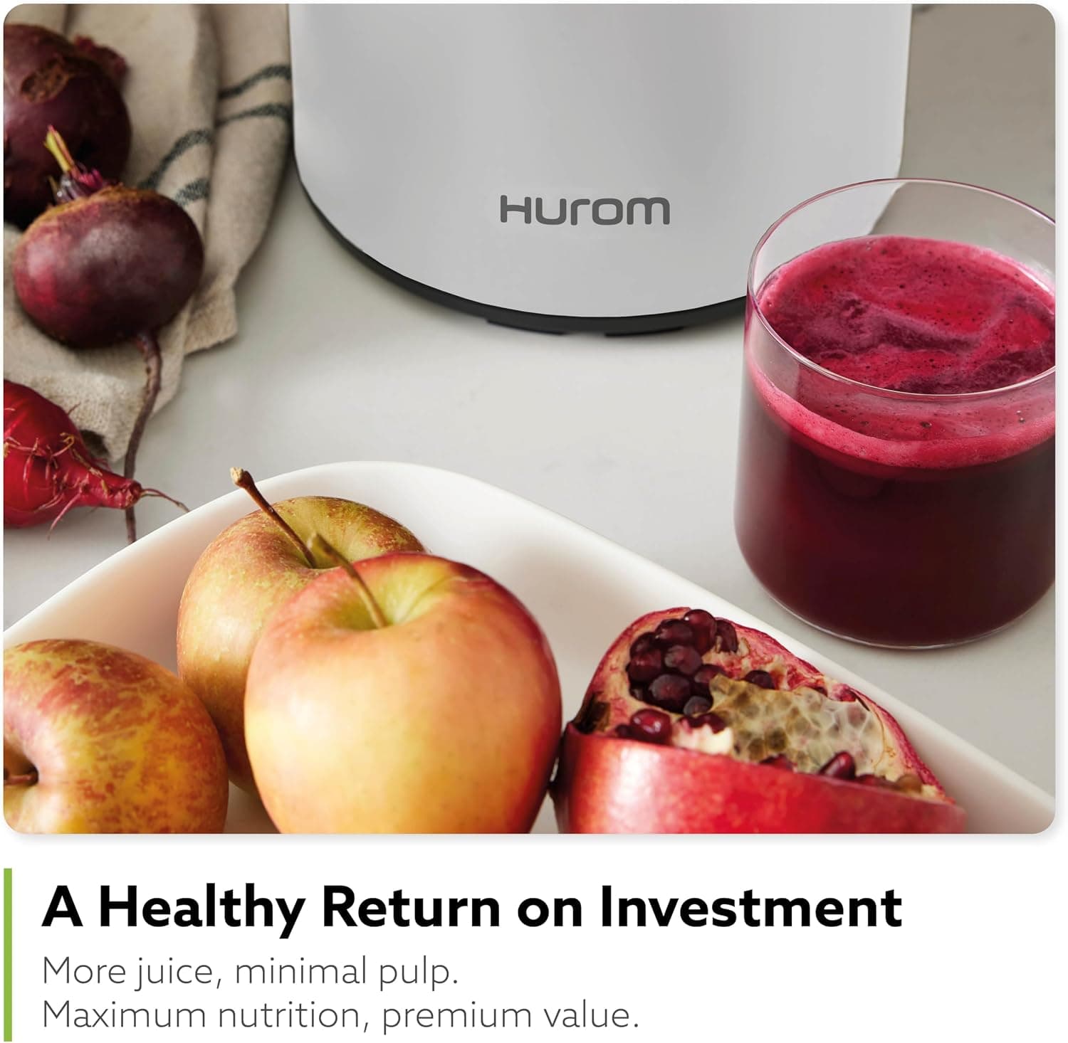 آبمیوهگیری آهسته Hurom سفید Easy Clean مدل H400 آبمیوهگیری آهسته Hurom سفید Easy Clean مدل H400