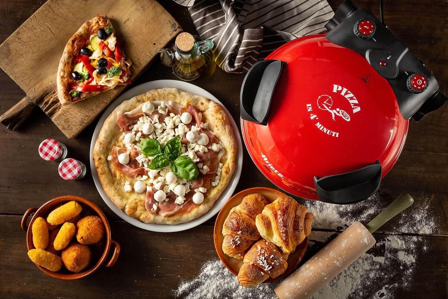 پیتزاپز برقی Ariete با صفحه سنگ نسوز 32cm مدل ART909 پیتزاپز برقی Ariete با صفحه سنگ نسوز 32cm مدل ART909