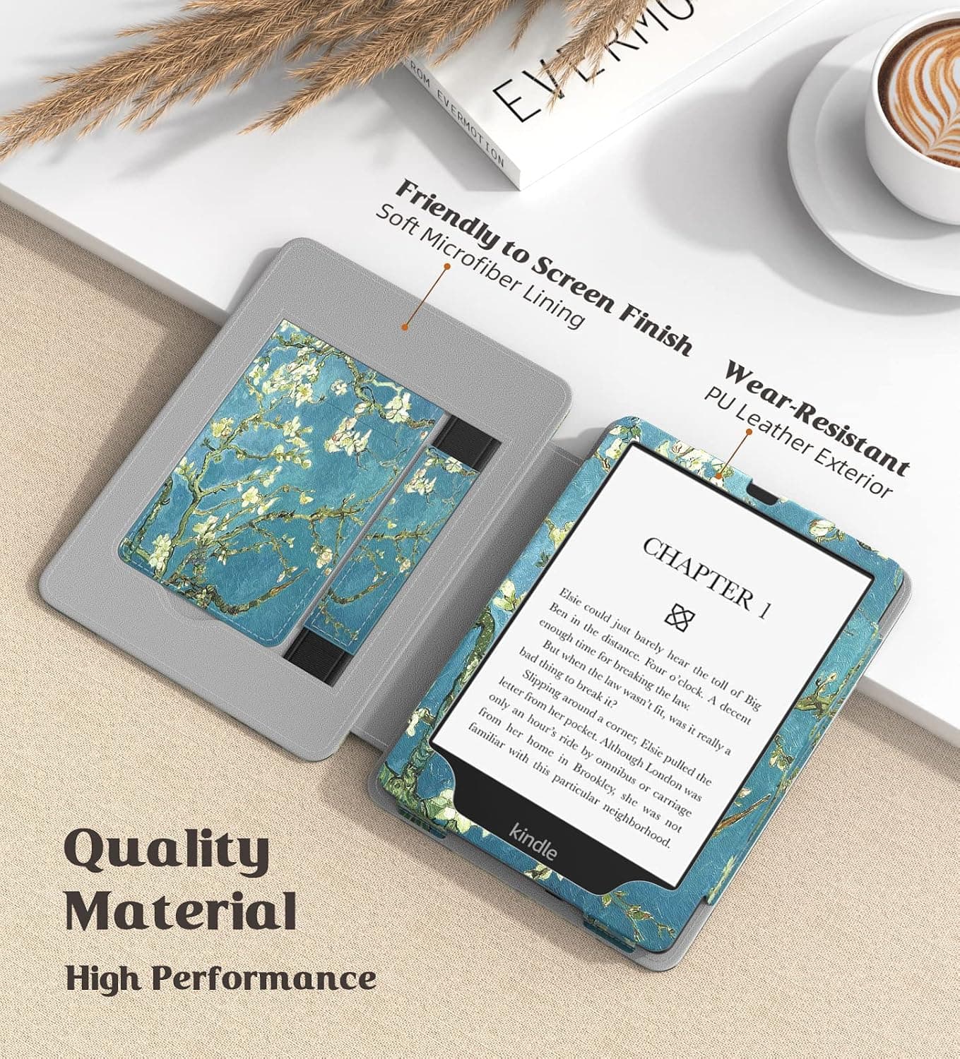 کاور کتابخوان Kindle Paperwhite MoKo مناسب 7"/6.8" نسل 12/11 (2024/2021) رنگ زردآلویی کاور کتابخوان Kindle Paperwhite MoKo مناسب 7"/6.8" نسل 12/11 (2024/2021) رنگ زردآلویی