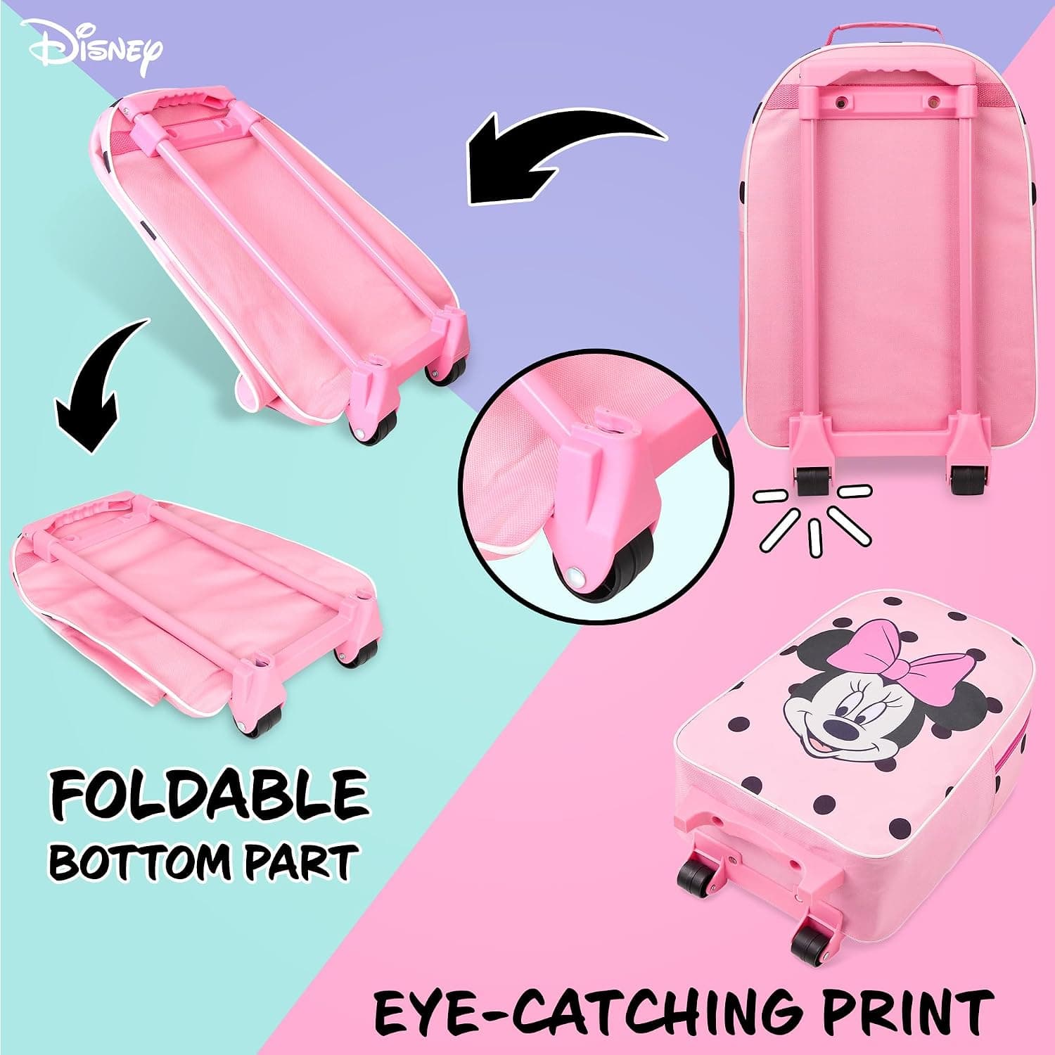 چمدان کابین چرخدار دخترانه Disney مدل Stitch چمدان کابین چرخدار دخترانه Disney مدل Stitch