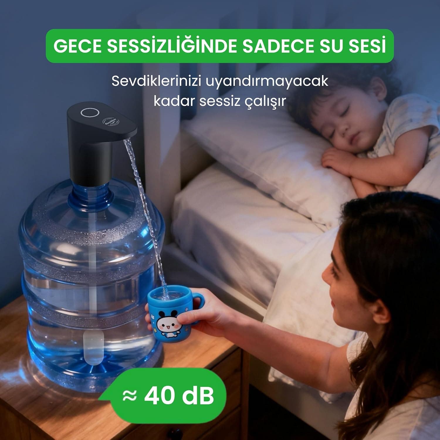 پمپ اتوماتیک گالن Flowblue بیصدا و سریع مشکی پمپ اتوماتیک گالن Flowblue بیصدا و سریع مشکی