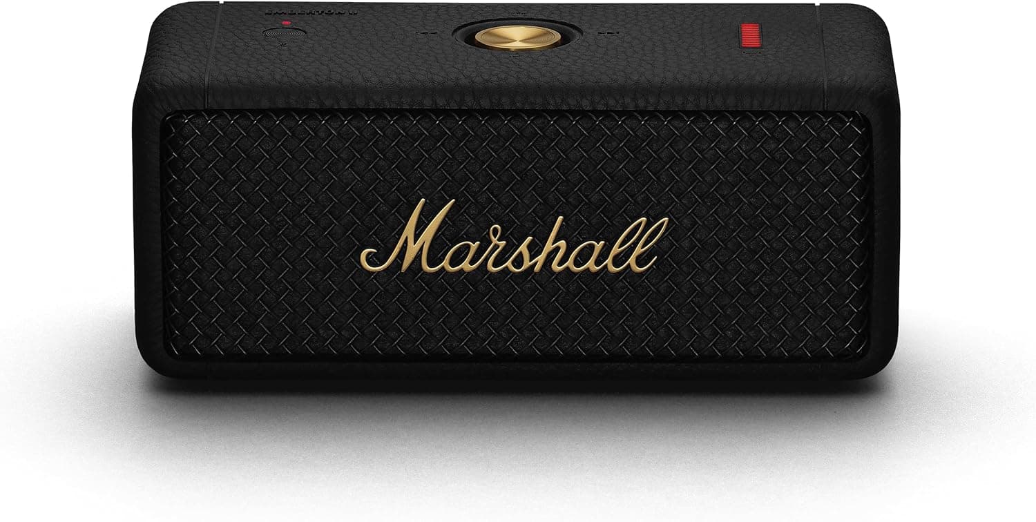 اسپیکر بلوتوثی Marshall مشکی و برنجی مدل Emberton II اسپیکر بلوتوثی Marshall مشکی و برنجی مدل Emberton II