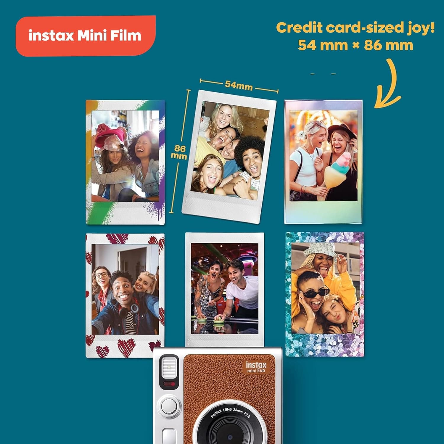 دوربین چاپ سریع هیبریدی Fujifilm INSTAX Mini EVO مشکی با بسته 20 برگه دوربین چاپ سریع هیبریدی Fujifilm INSTAX Mini EVO مشکی با بسته 20 برگه