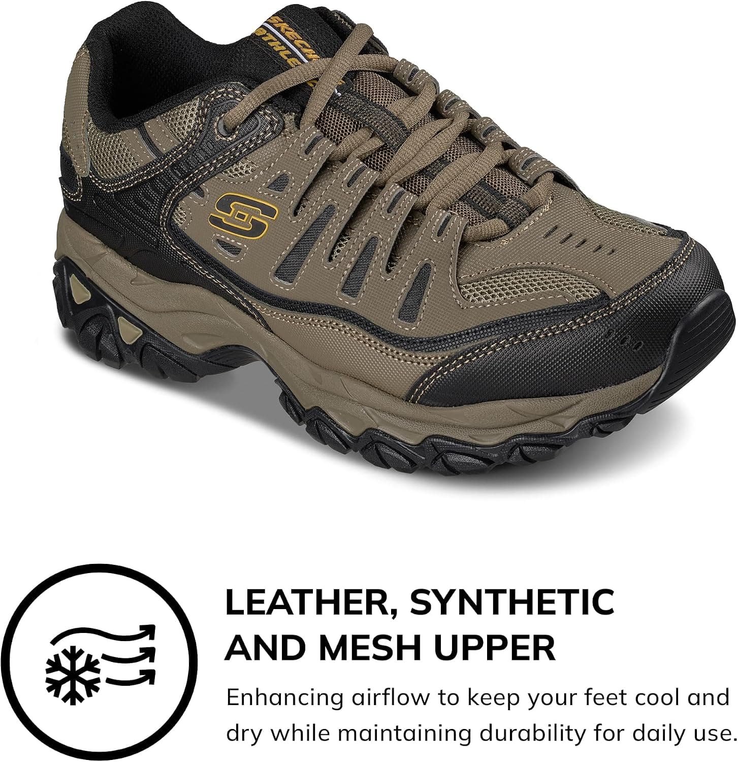 کفش ورزشی مردانه Skechers بنددار با کفی حافظهدار مدل Afterburn کفش ورزشی مردانه Skechers بنددار با کفی حافظهدار مدل Afterburn
