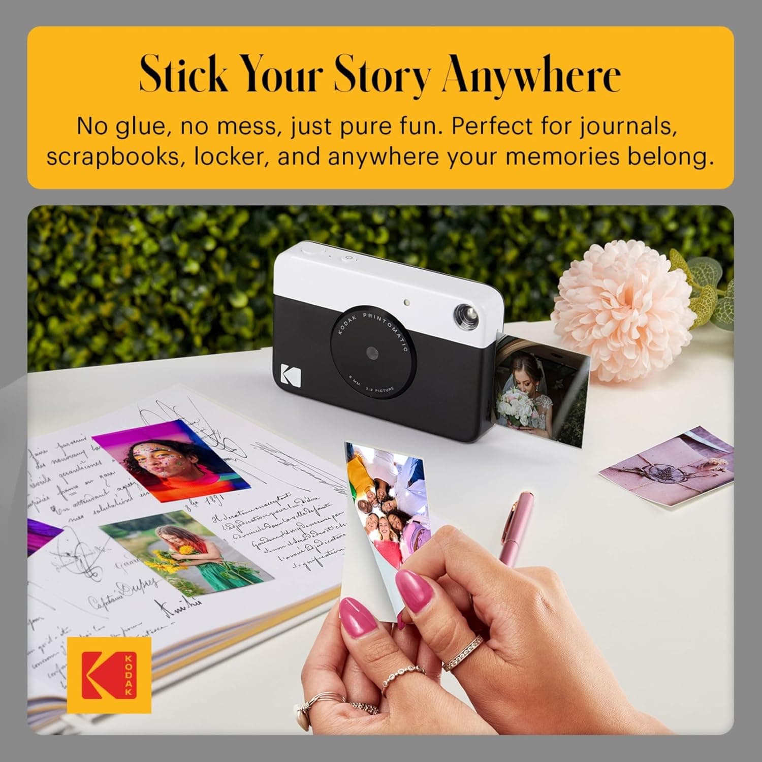 دوربین چاپ فوری Zink KODAK Printomatic مشکی بسته هدیه با لوازم جانبی دوربین چاپ فوری Zink KODAK Printomatic مشکی بسته هدیه با لوازم جانبی