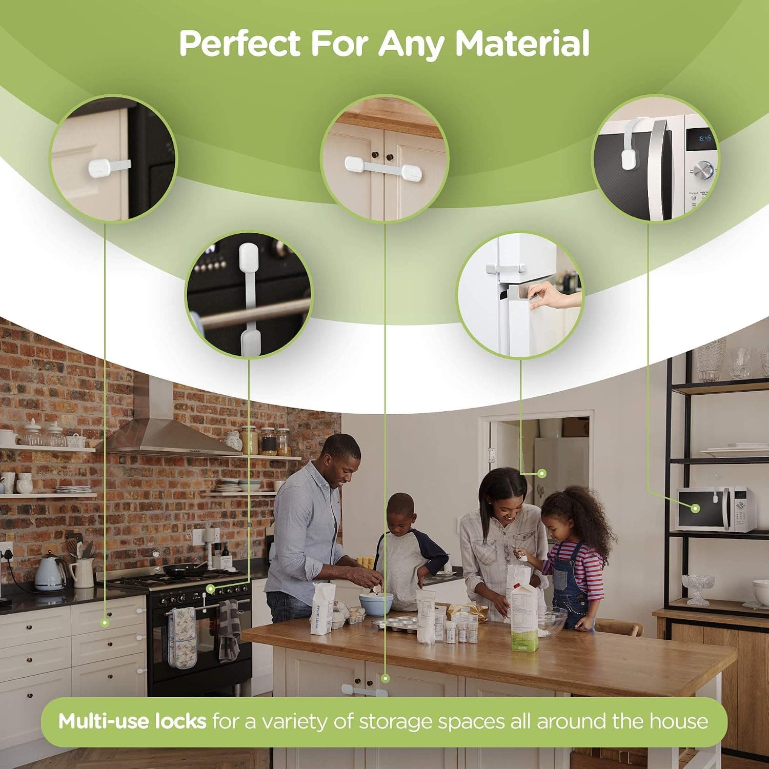 قفل ایمنی کودک چندمنظوره Skyla Homes برای کابینت، کشو، فر و توالت با چسب 3M (8-Pack) قفل ایمنی کودک چندمنظوره Skyla Homes برای کابینت، کشو، فر و توالت با چسب 3M (8-Pack)