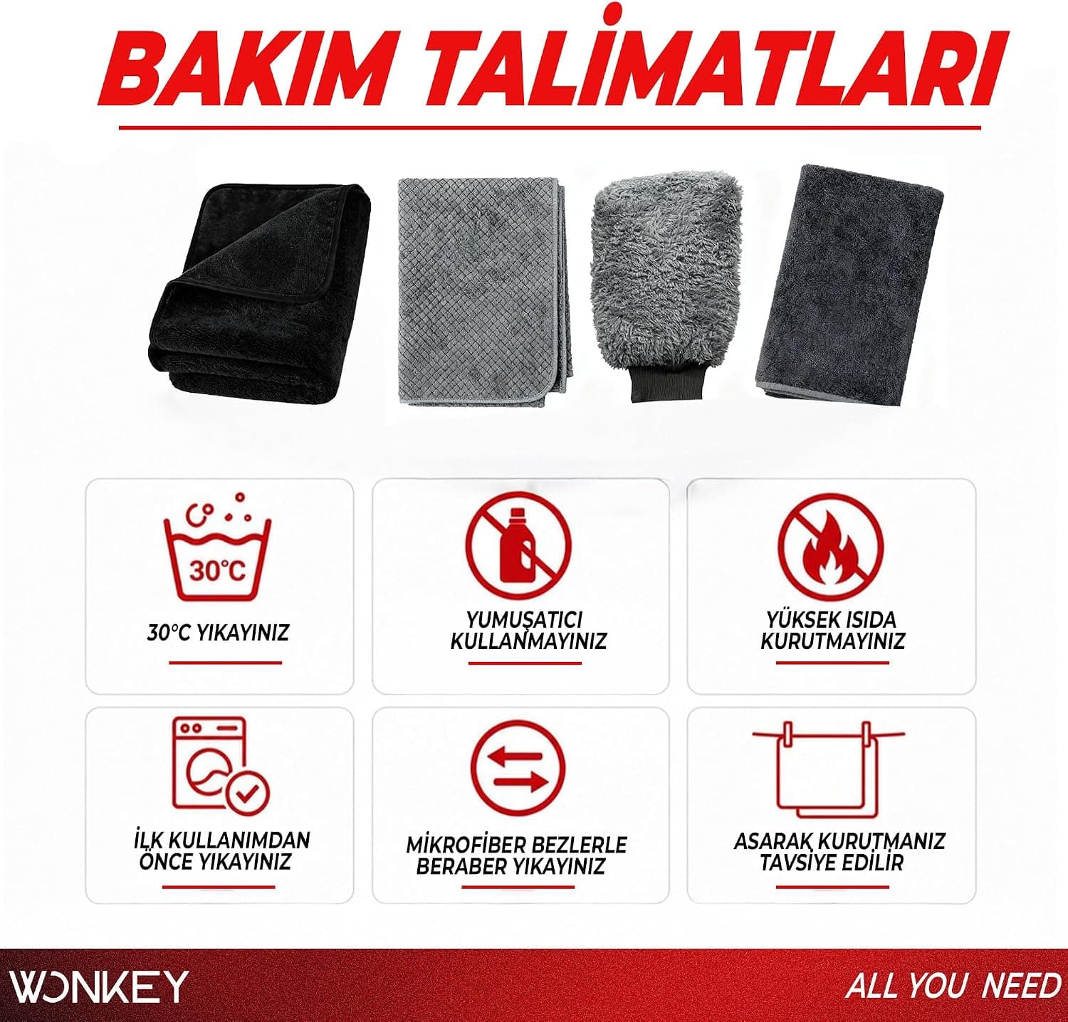 حوله ورزشی Wonkey میکروفیبر سبک خشکشونده 30x100 cm بسته 2 عددی خاکستری حوله ورزشی Wonkey میکروفیبر سبک خشکشونده 30x100 cm بسته 2 عددی خاکستری