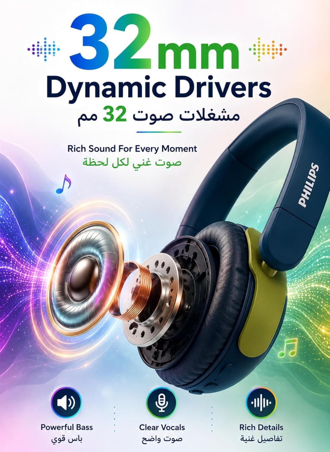 هدفون بیسیم کودکان Philips محدودیت صدا باتری ۴۵ ساعته فیروزهای مدل TAK4200CT هدفون بیسیم کودکان Philips محدودیت صدا باتری ۴۵ ساعته فیروزهای مدل TAK4200CT