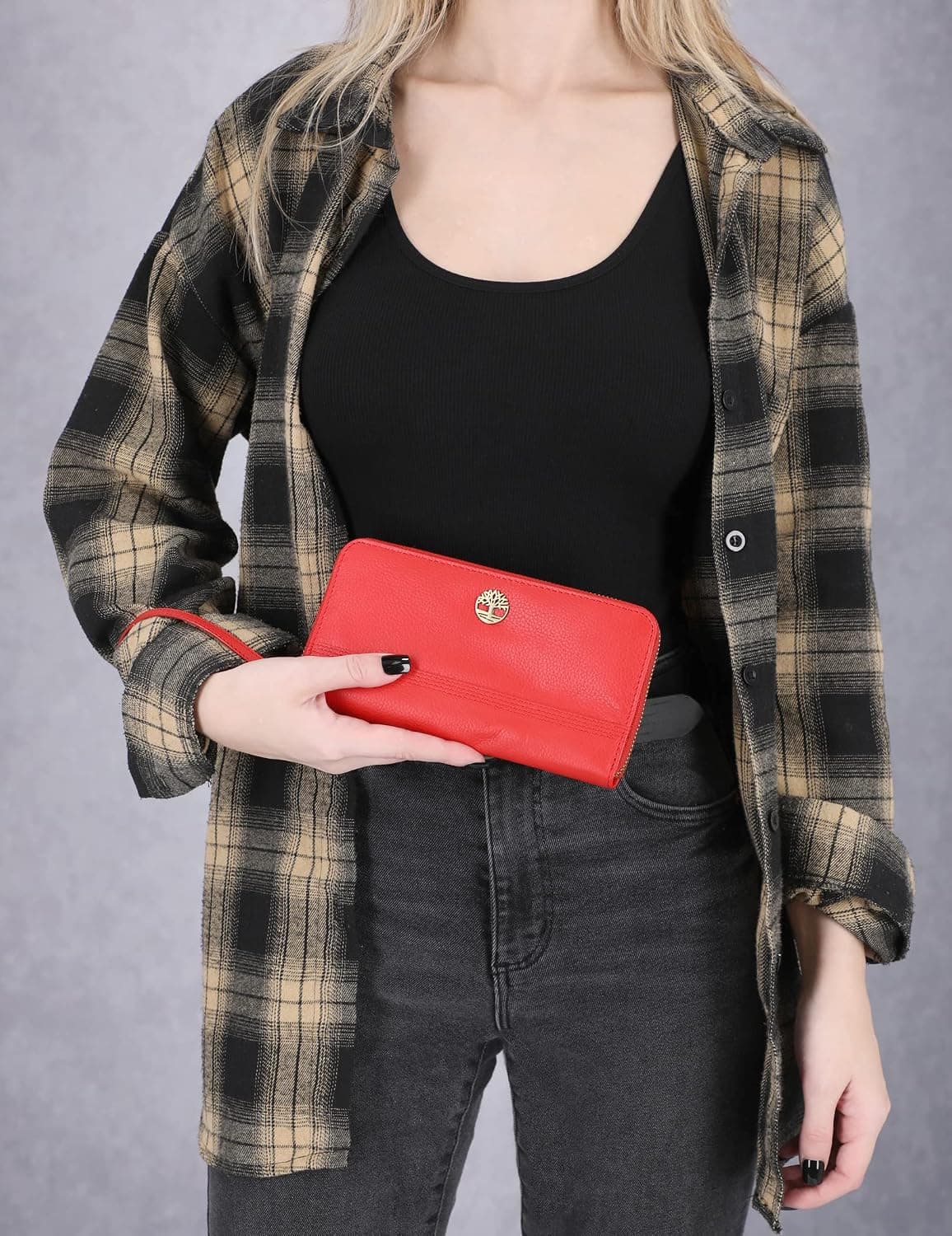 کیف پول کلاچ Timberland نظمدهنده چرمی RFID دربدار کیف پول کلاچ Timberland نظمدهنده چرمی RFID دربدار