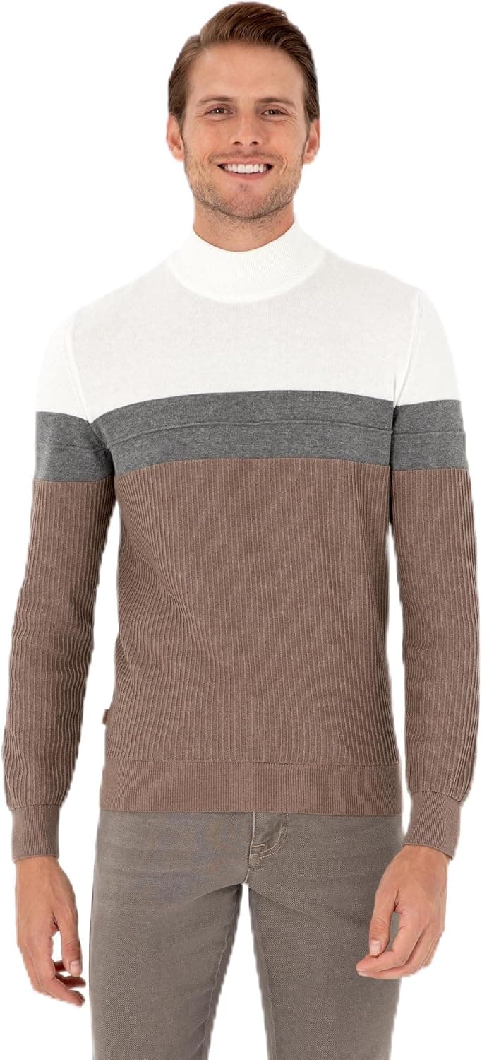 پلیور مردانه Pierre Cardin قاقمی ملانژ مدل 50300526-VR174 پلیور مردانه Pierre Cardin قاقمی ملانژ مدل 50300526-VR174