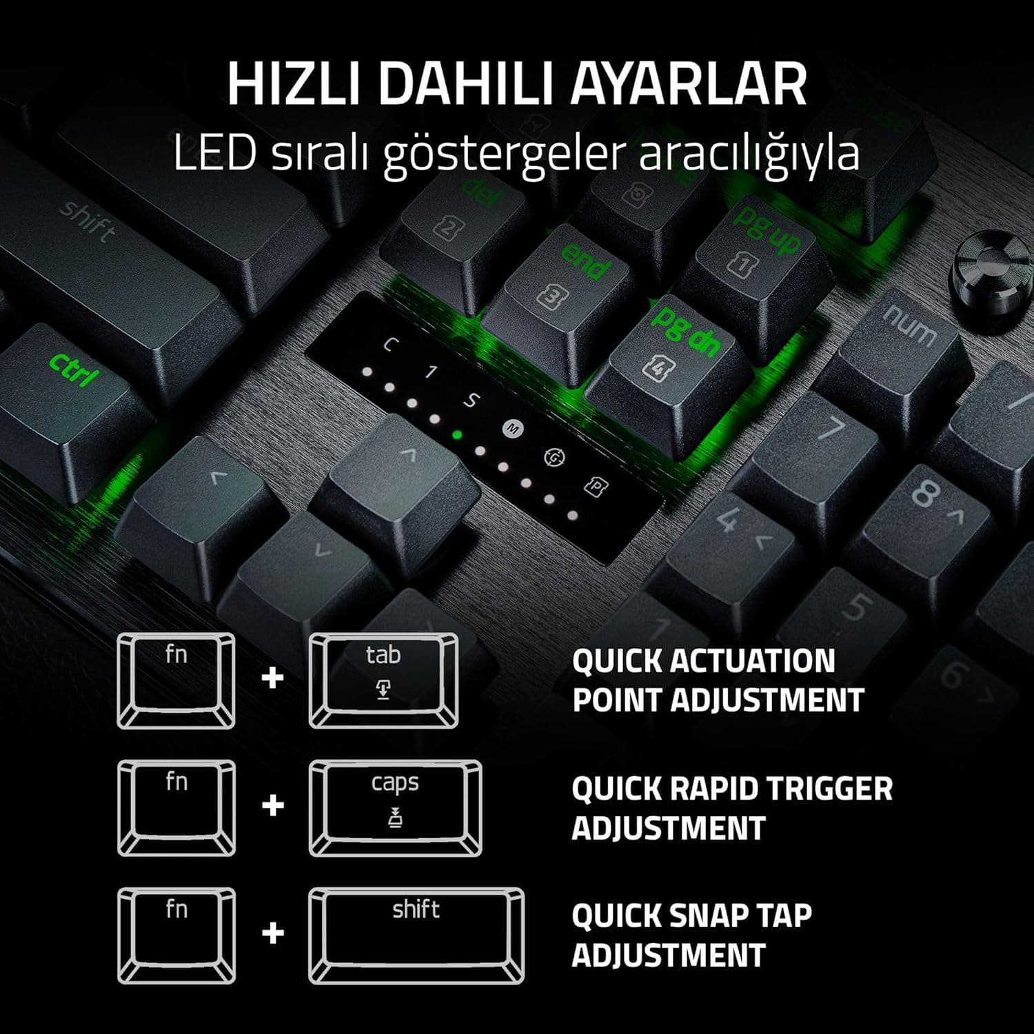کیبورد گیمینگ Razer مدل Huntsman V3 Pro سوئیچ آنالوگ نوری مشکی ABD کیبورد گیمینگ Razer مدل Huntsman V3 Pro سوئیچ آنالوگ نوری مشکی ABD