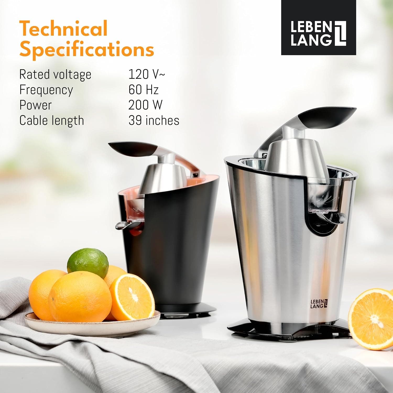 آب مرکبگیری برقی LEBENLANG با توان 600W و مخروط استیل ضدزنگ آب مرکبگیری برقی LEBENLANG با توان 600W و مخروط استیل ضدزنگ