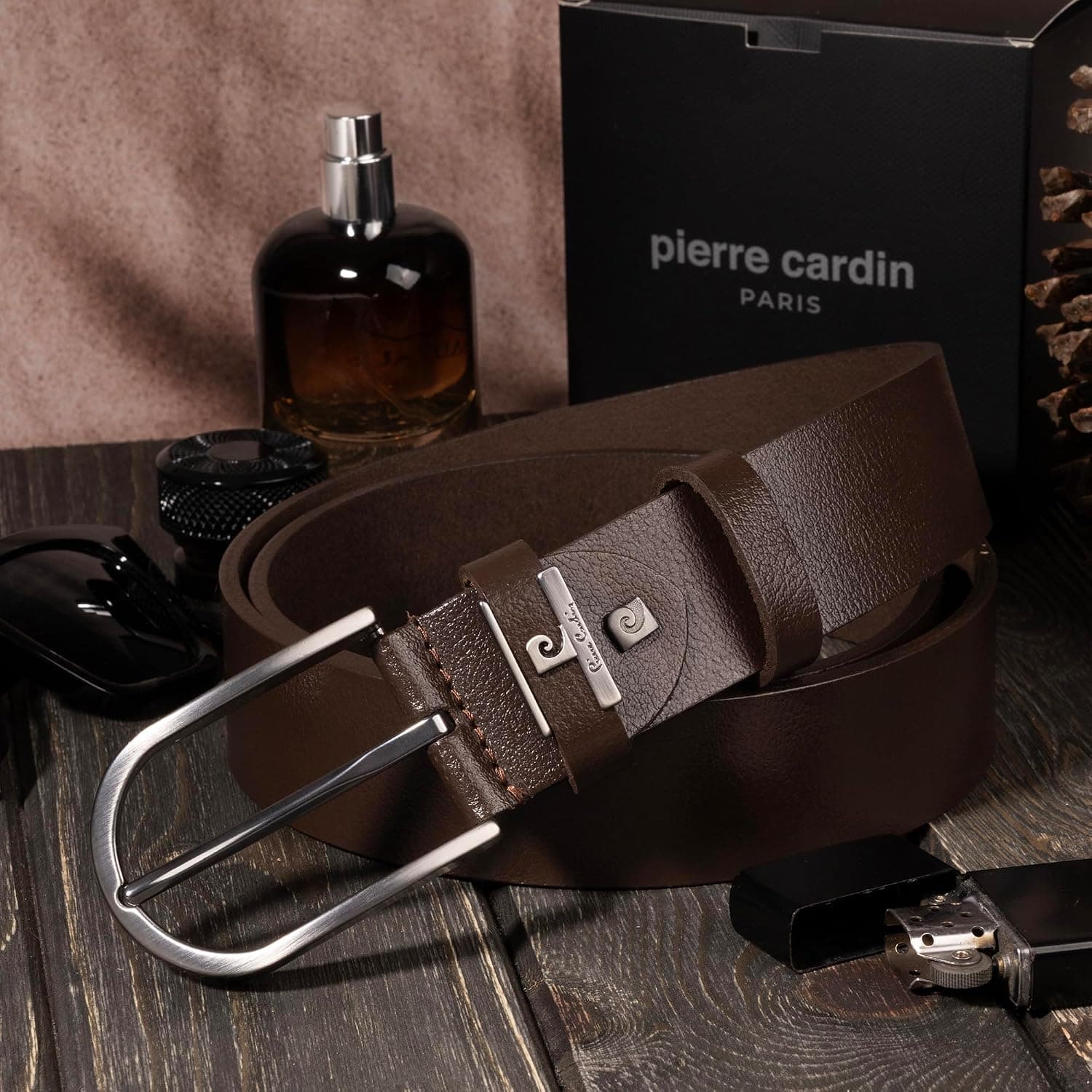 کمربند چرمی مردانه Pierre Cardin عرض 4 cm مدل PCMDL کمربند چرمی مردانه Pierre Cardin عرض 4 cm مدل PCMDL