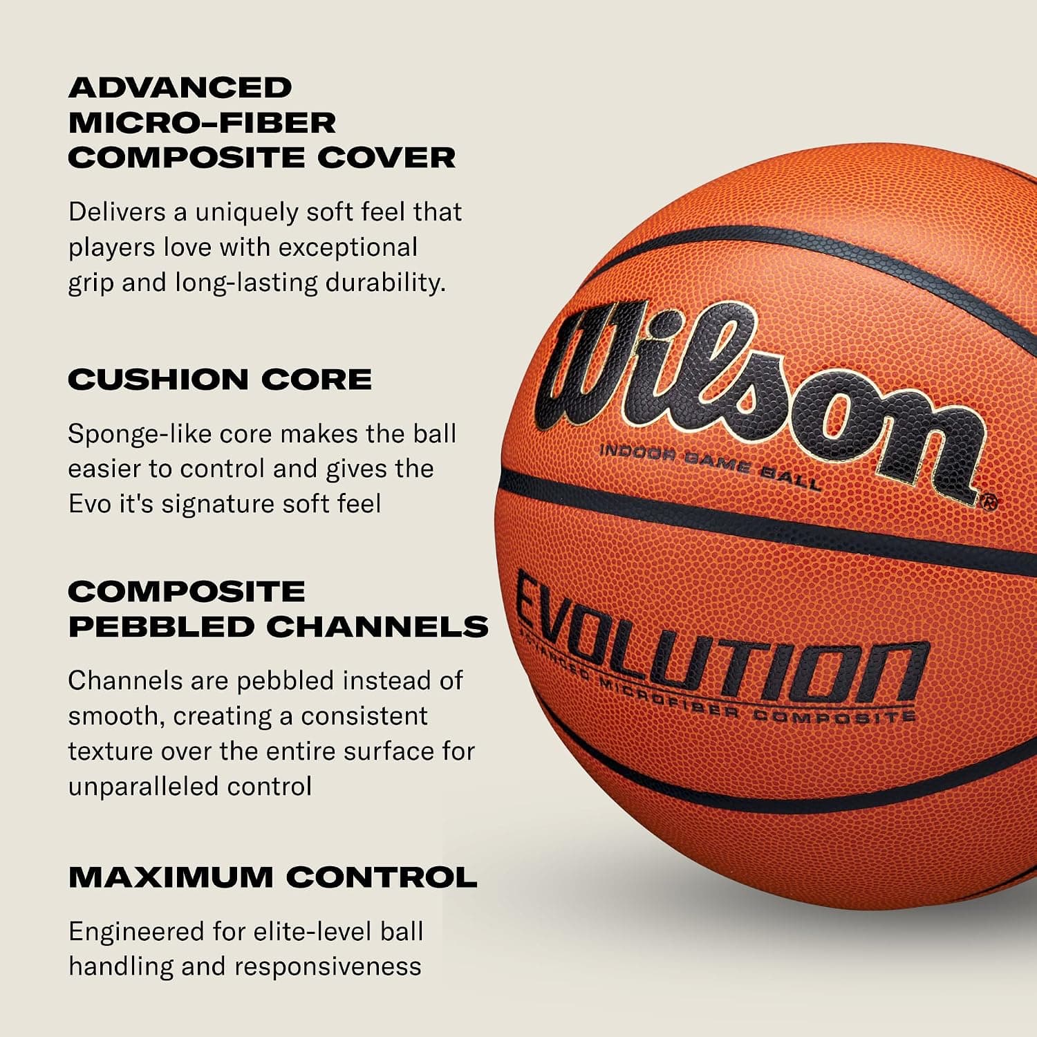 توپ بسکتبال Wilson مدل Evolution Game توپ بسکتبال Wilson مدل Evolution Game