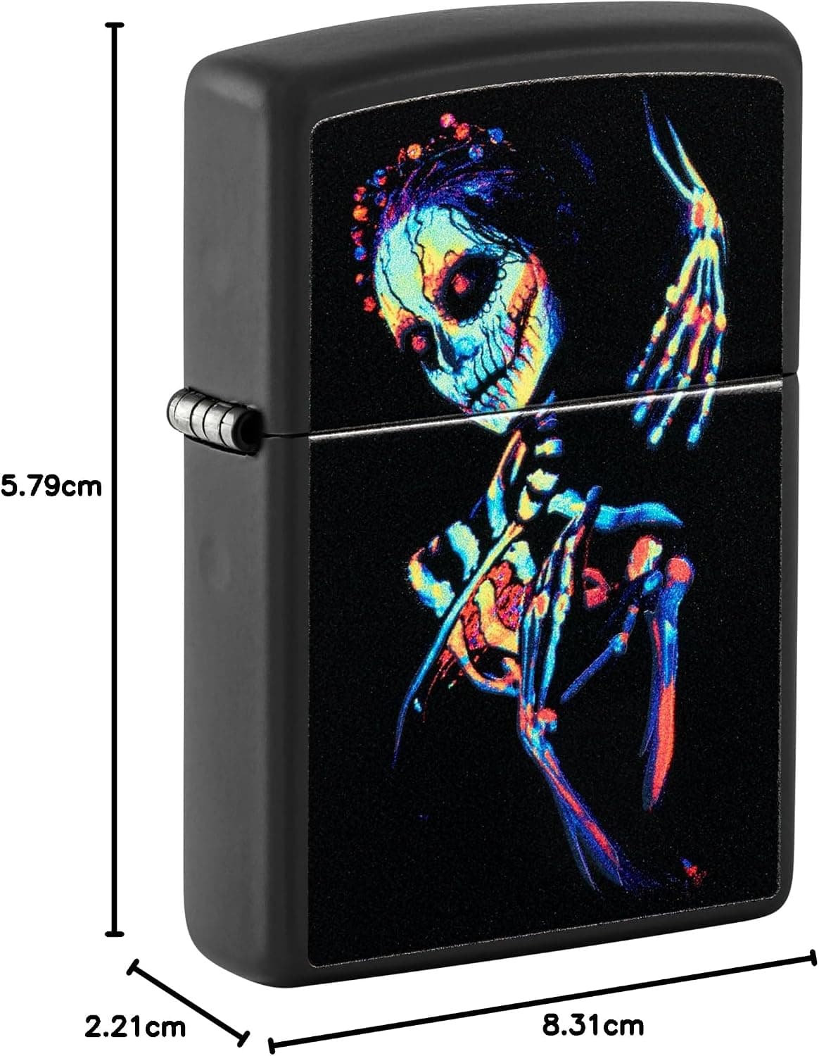 فندک Zippo بادگیر اسکلت UV مشکی مات فندک Zippo بادگیر اسکلت UV مشکی مات