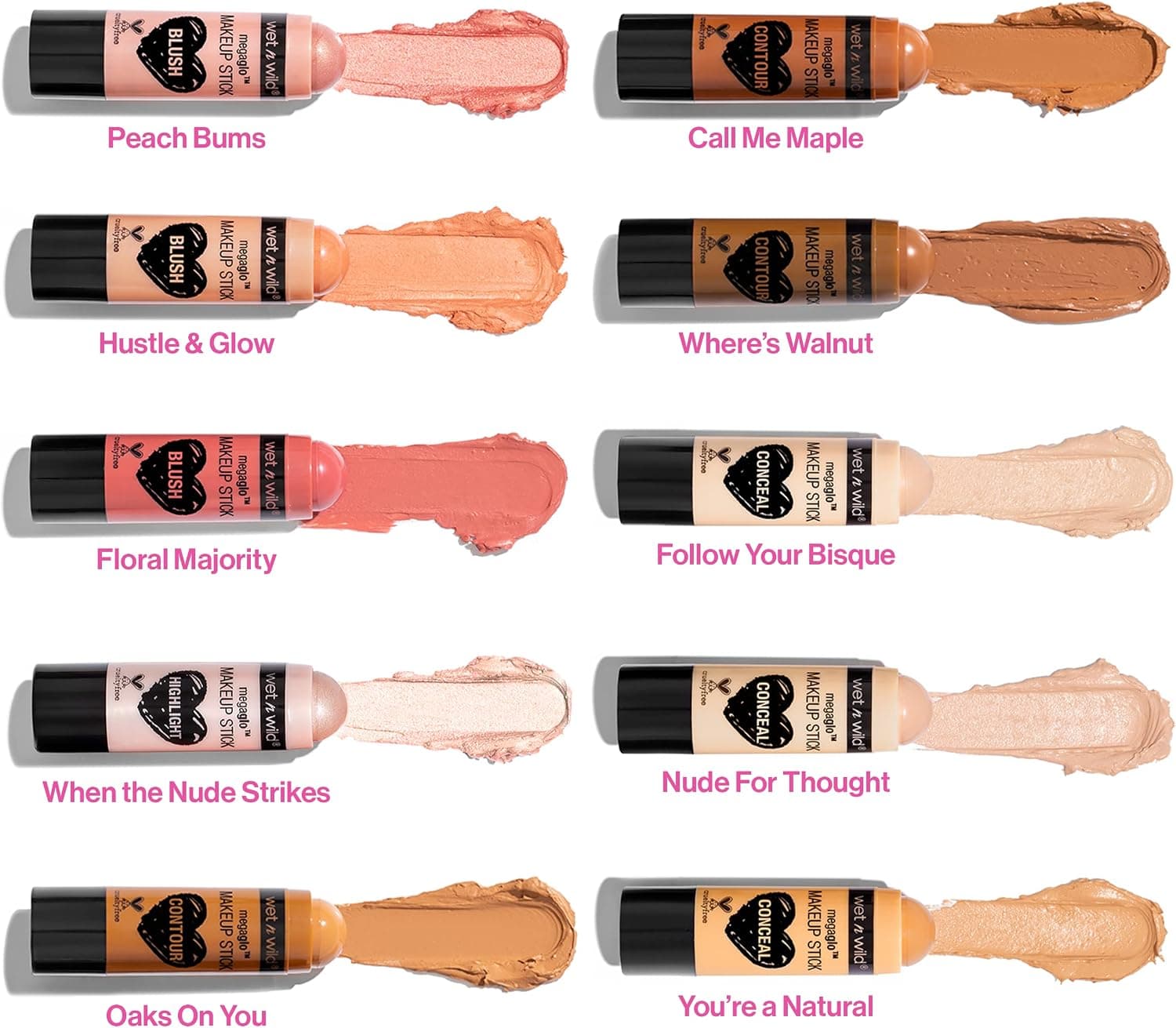 استیک آرایشی Wet n Wild MegaGlo چندکاره با رنگ قابل تنظیم، وگان و بدون تست حیوانی رنگ Where's Walnut? استیک آرایشی Wet n Wild MegaGlo چندکاره با رنگ قابل تنظیم، وگان و بدون تست حیوانی رنگ Where's Walnut?